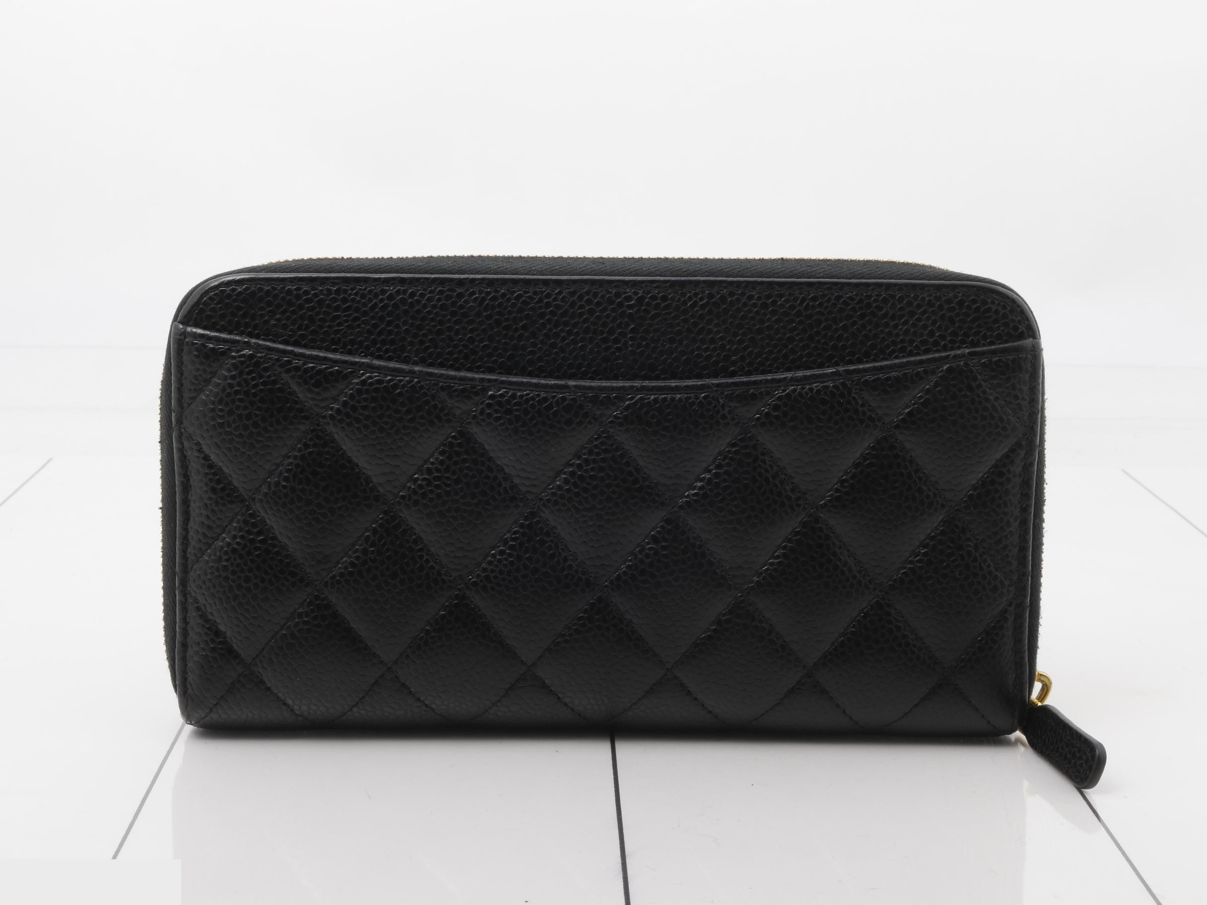 Coco Mark Matelassé Caviar Skin Wallet — view 2