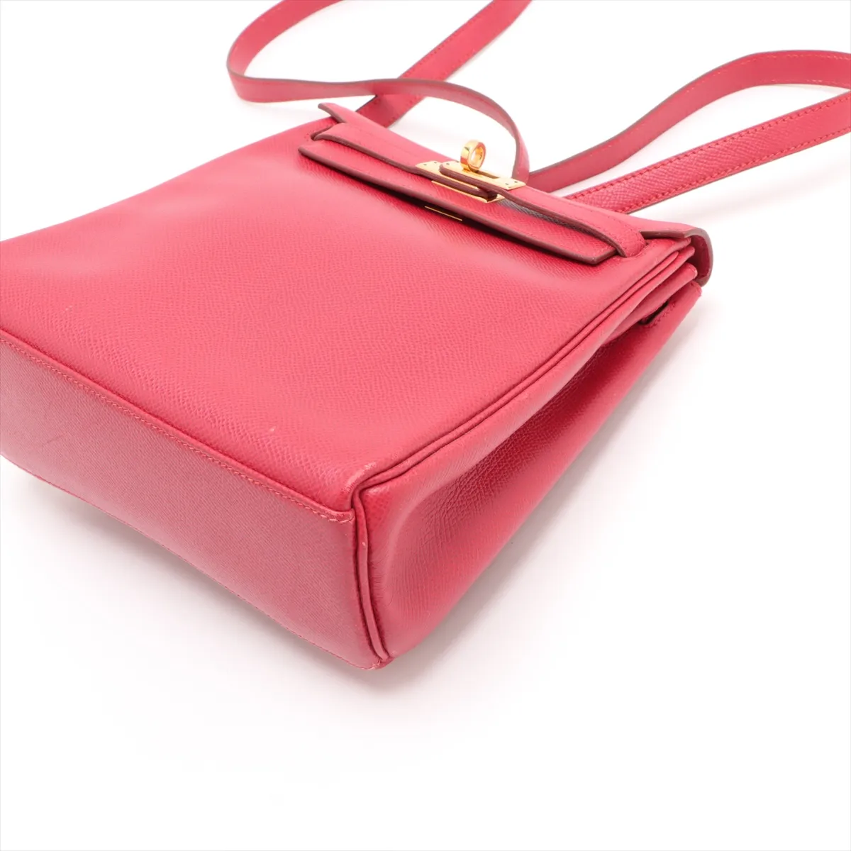 [Individually wrapped] Hermes Kelly Ad PM Couchevel Rouge Vif Gold hardware A:1997 — view 3