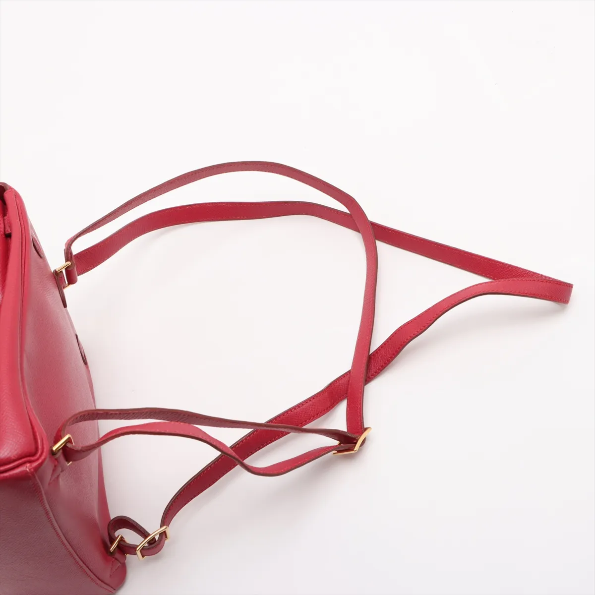 [Individually wrapped] Hermes Kelly Ad PM Couchevel Rouge Vif Gold hardware A:1997 — view 6