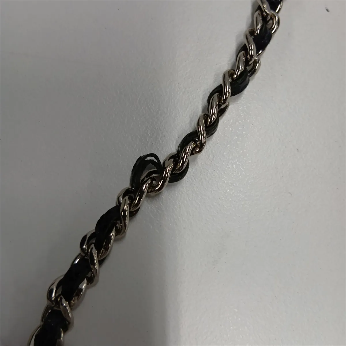Matelassé Caviar Skin Chain Wallet, Black with Silver Hardware, 25892350 (Serial Number , AP0250) — view 15