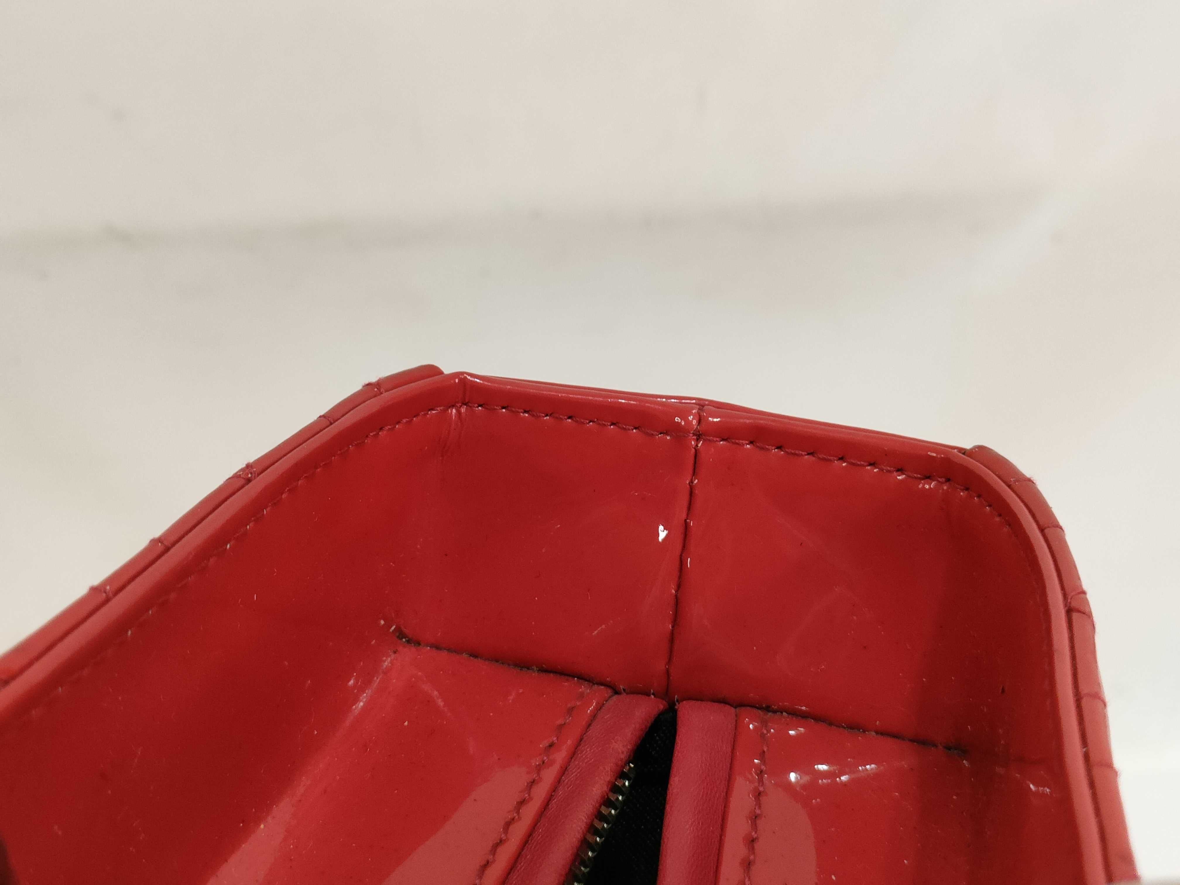 Lady Dior Patent Leather Red Shoulder Bag — view 13