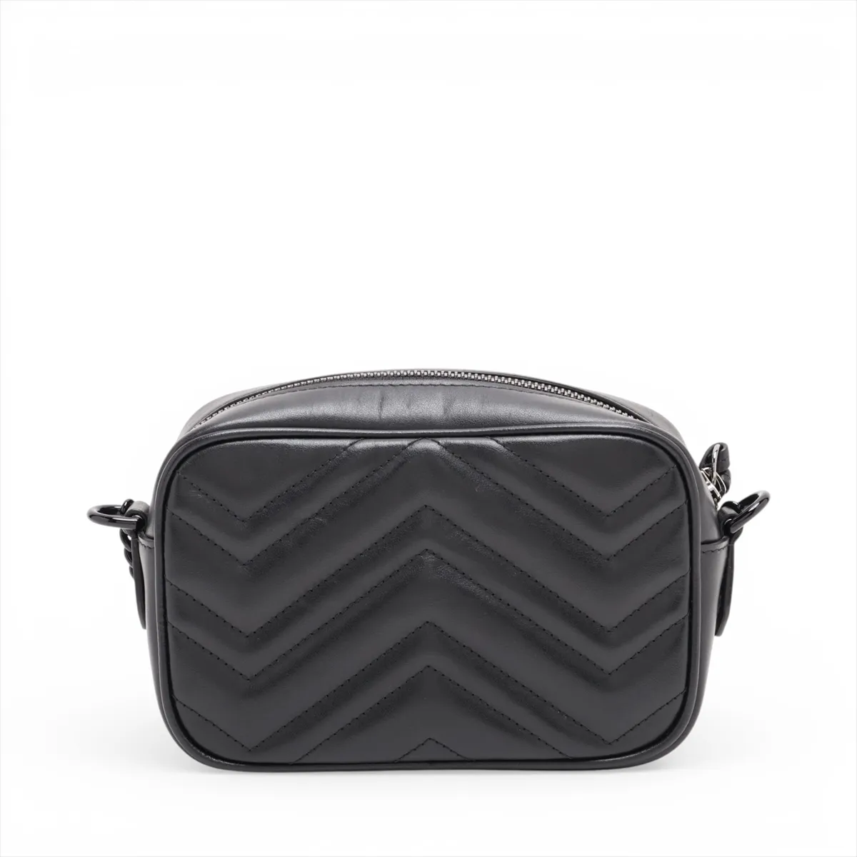 GG Marmont Leather Chain Shoulder Bag, Black, 634936 — view 2