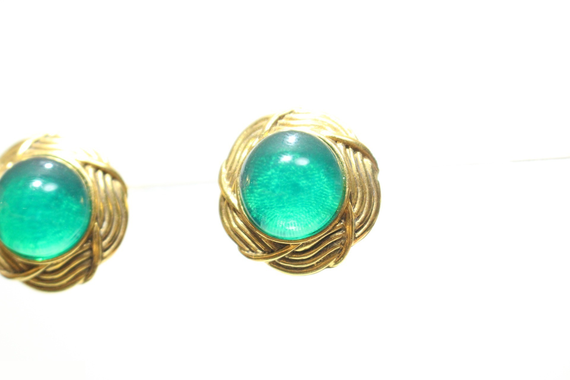 Vintage Classic Earrings - Green — view 2