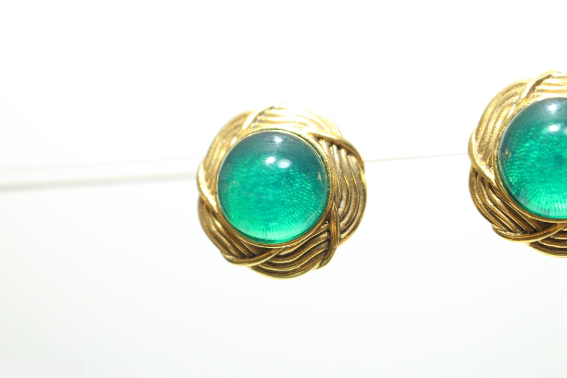 Vintage Classic Earrings - Green — view 3