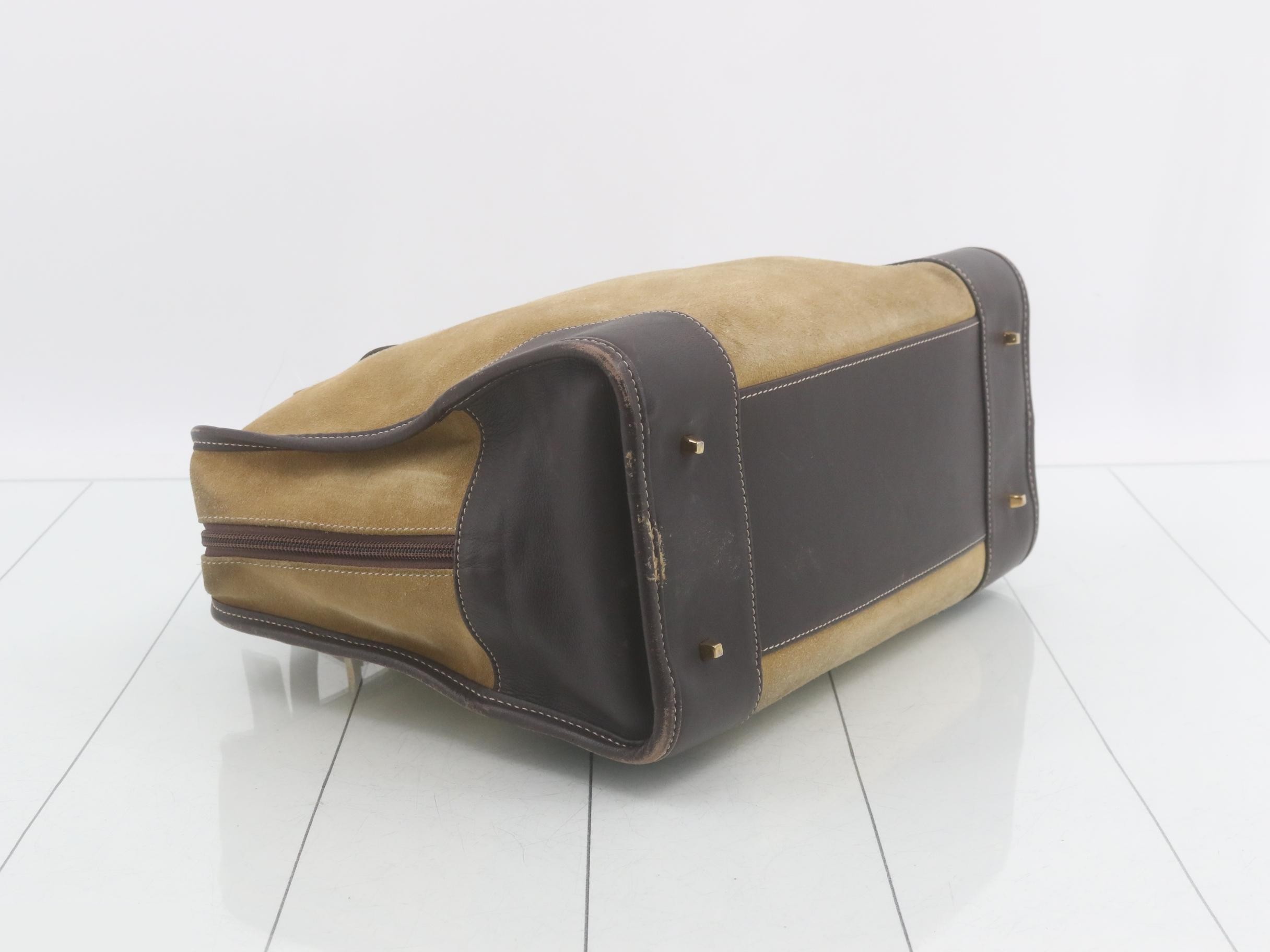 Amazona 32 handbag, suede leather, beige/brown — view 5