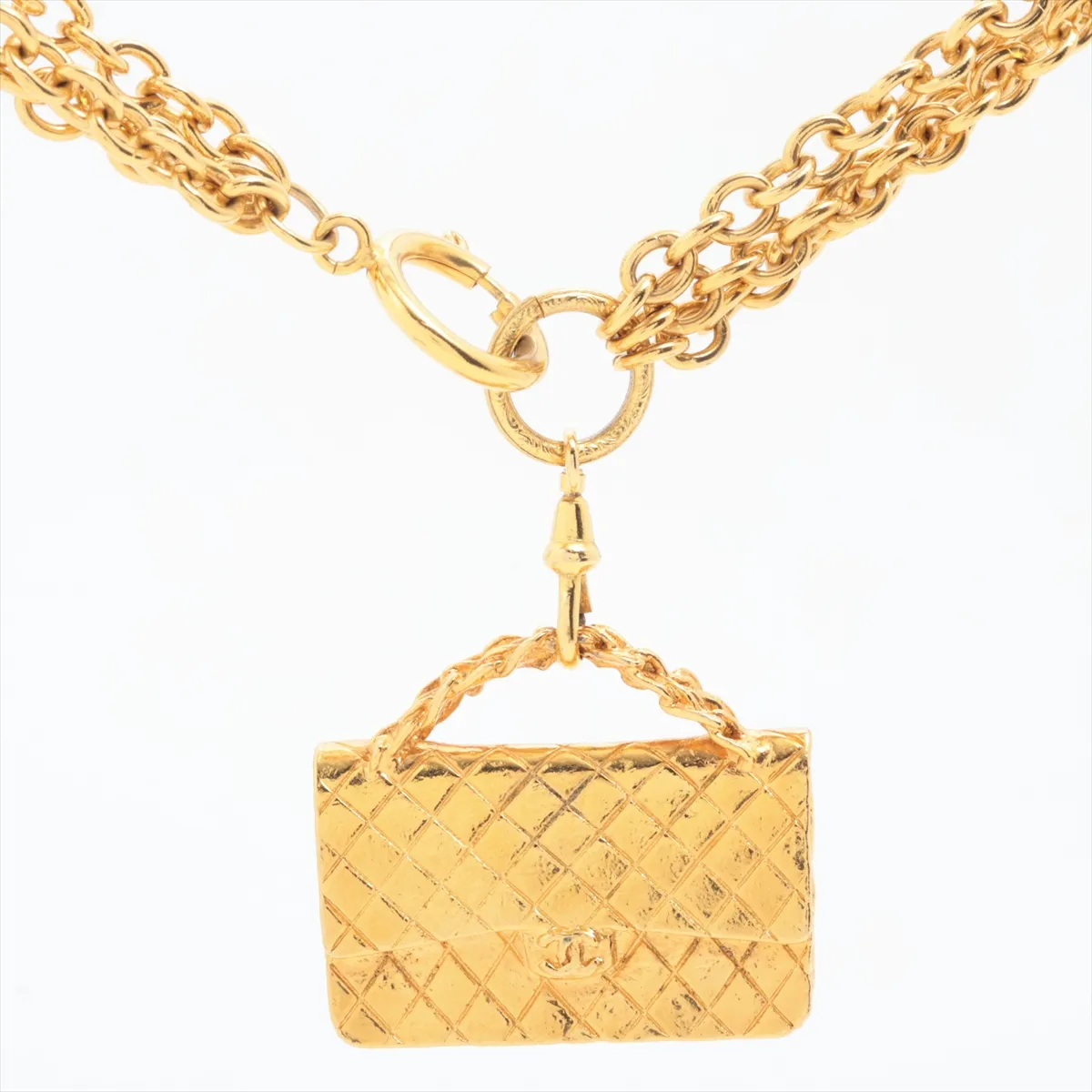 Coco Mark Necklace, GP Gold, dents,