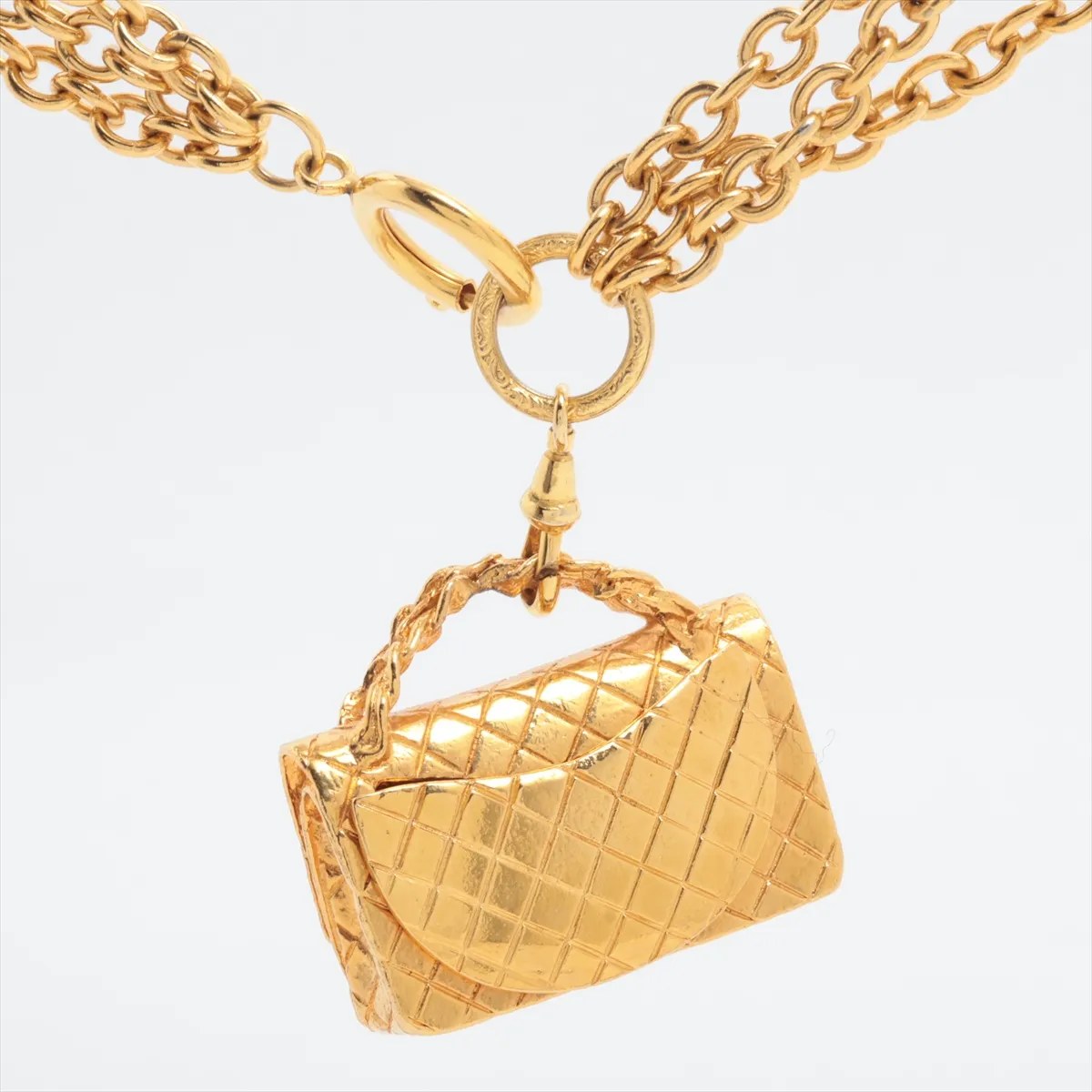 Coco Mark Necklace, GP Gold, dents, — view 2