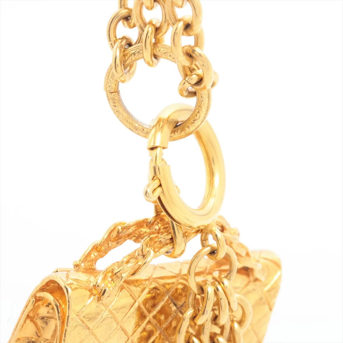 Coco Mark Necklace, GP Gold, dents, — view 3