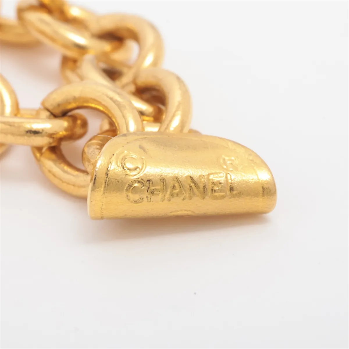 Coco Mark Necklace, GP Gold, dents, — view 4