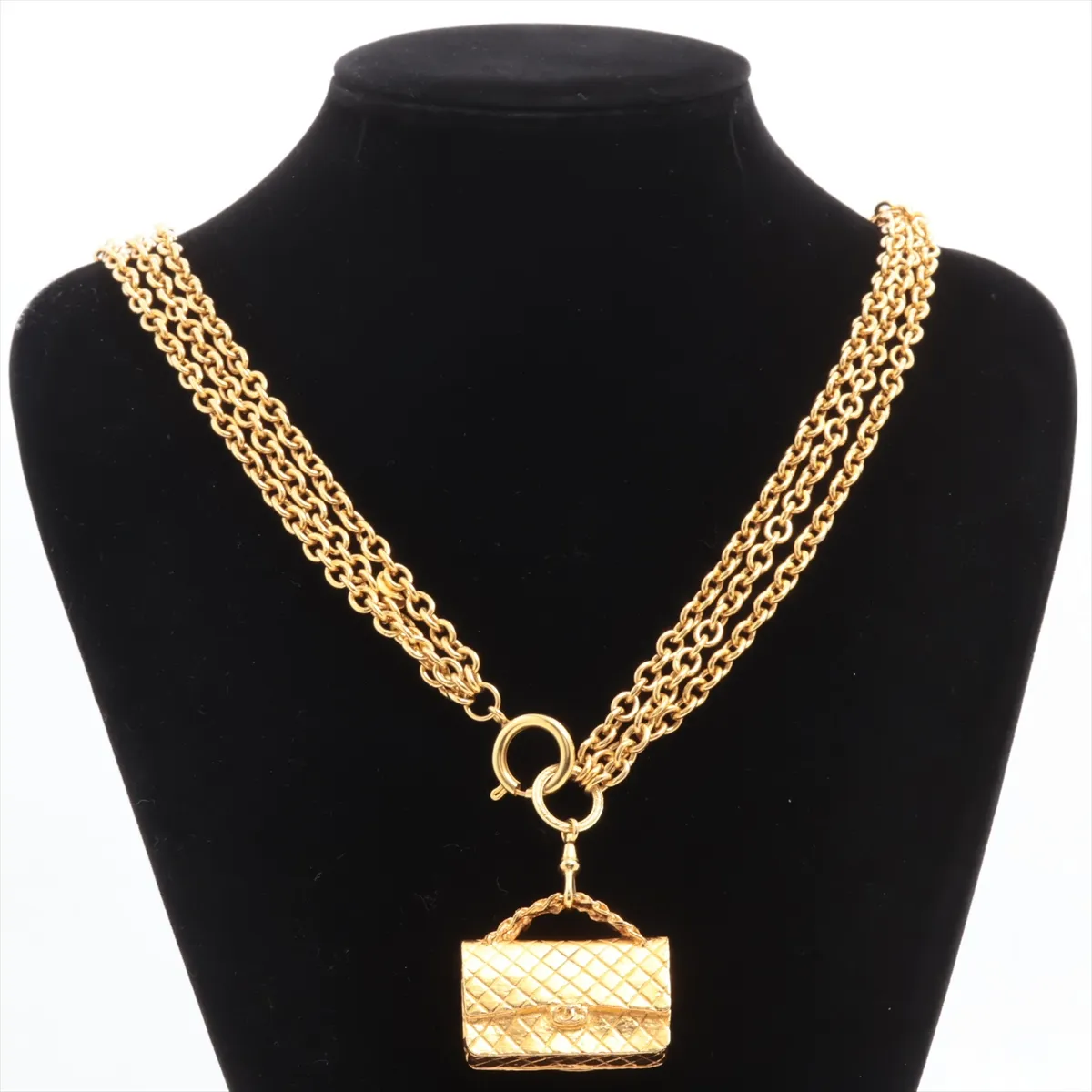 Coco Mark Necklace, GP Gold, dents, — view 5