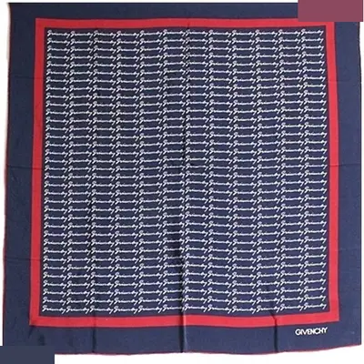 scarf, navy x burgundy, logo.