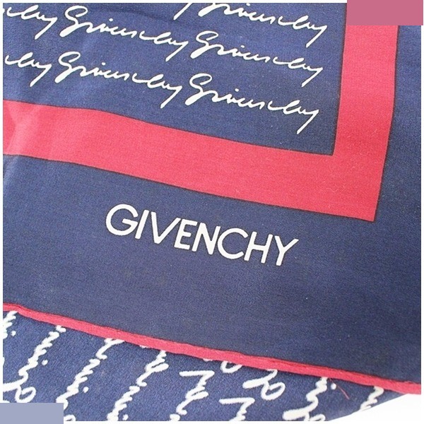 scarf, navy x burgundy, logo. — view 4