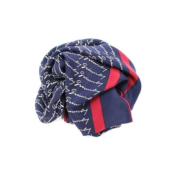scarf, navy x burgundy, logo. — view 5