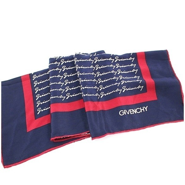 scarf, navy x burgundy, logo. — view 6