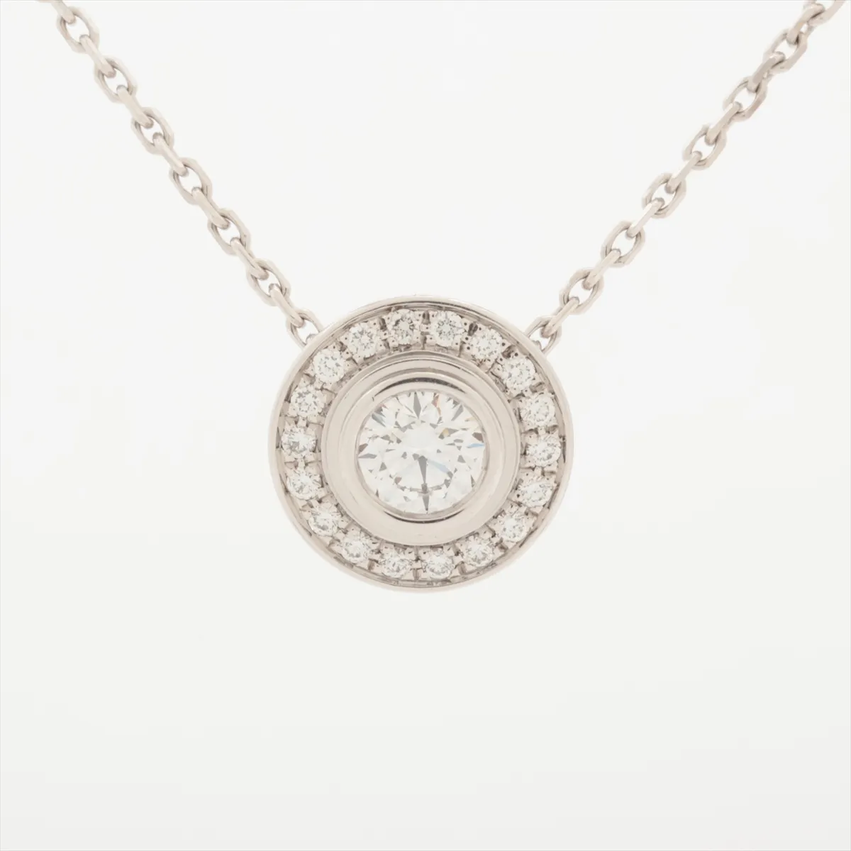 Damour Diamond Necklace, 750 (WG), 3.8g, 0.18ct diamond, D clarity, VVS1 finish, 3EX (Excellent Condition), NONE (FHA438), GIA markings not verifiable, CRN7406700 — view 6