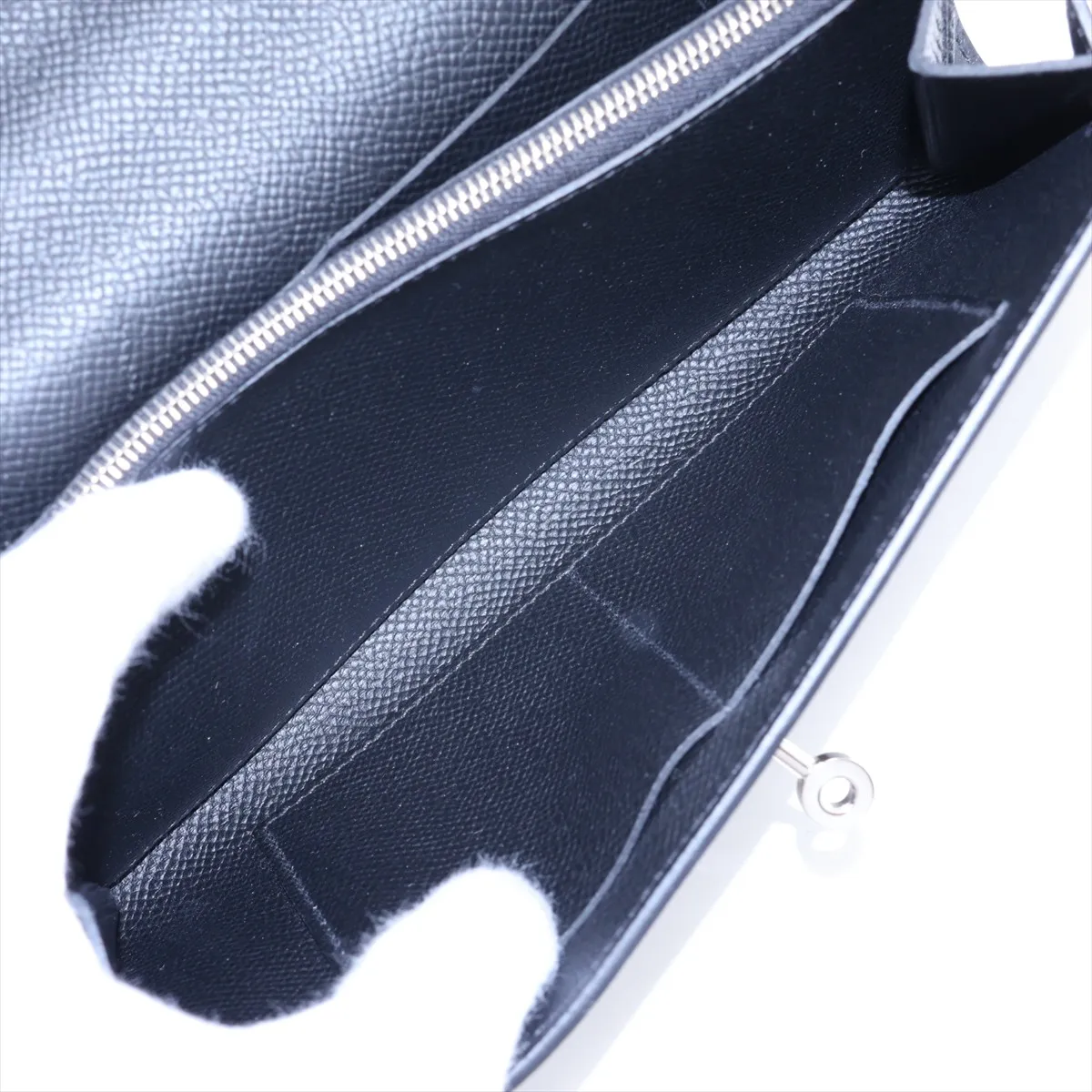 [Individually packaged] Hermes Kelly Wallet To Go, Veau Epsom, Black, Silver Hardware, B: 2023 — view 7