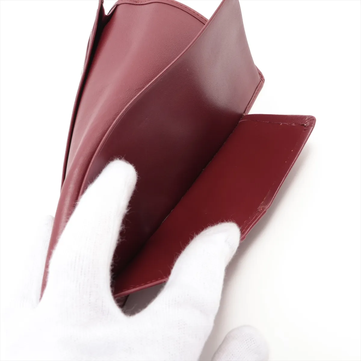 Mustline Leather Long Wallet Bordeaux — view 4