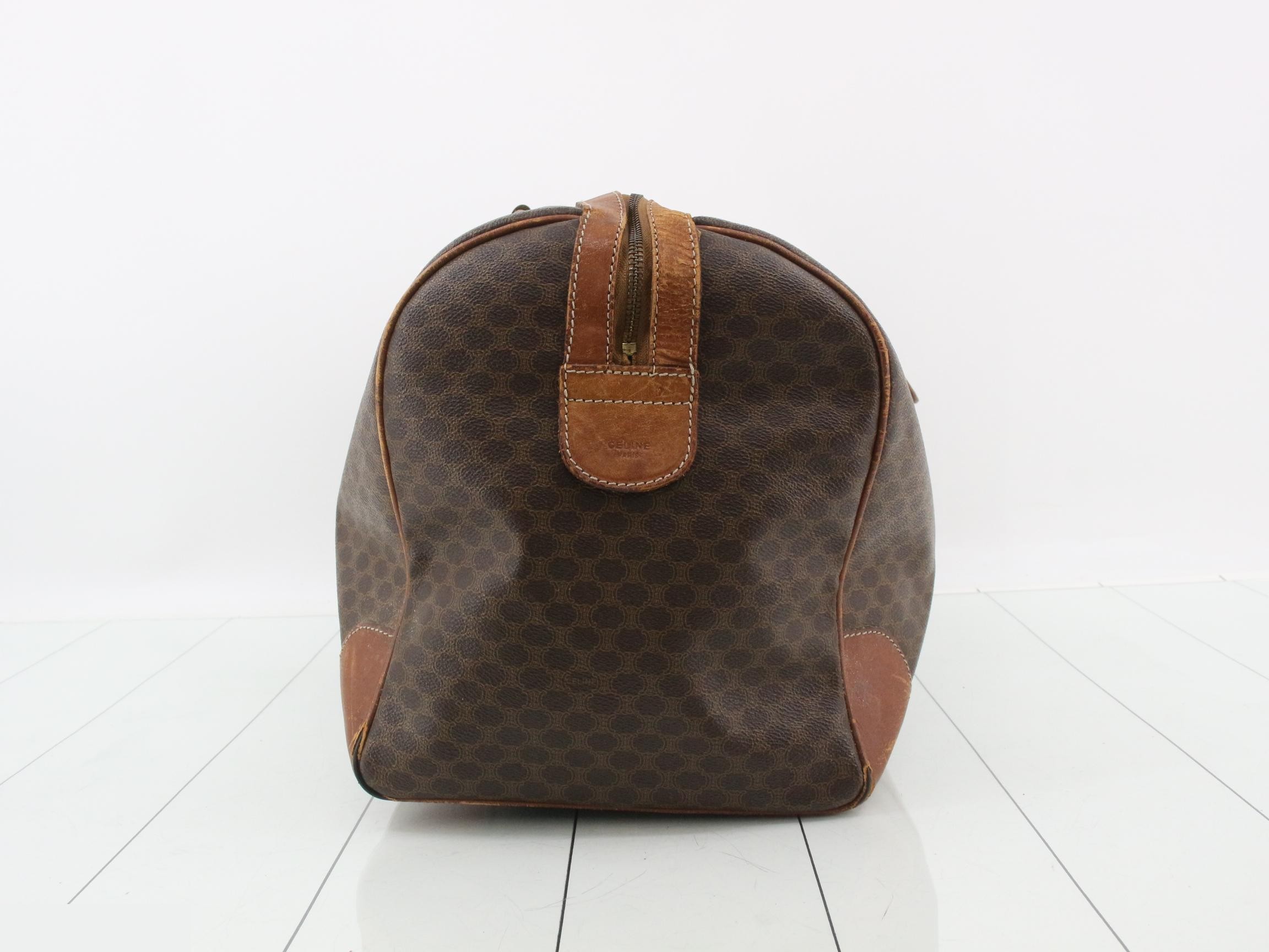 Macadam PVC Boston Bag, Brown — view 3