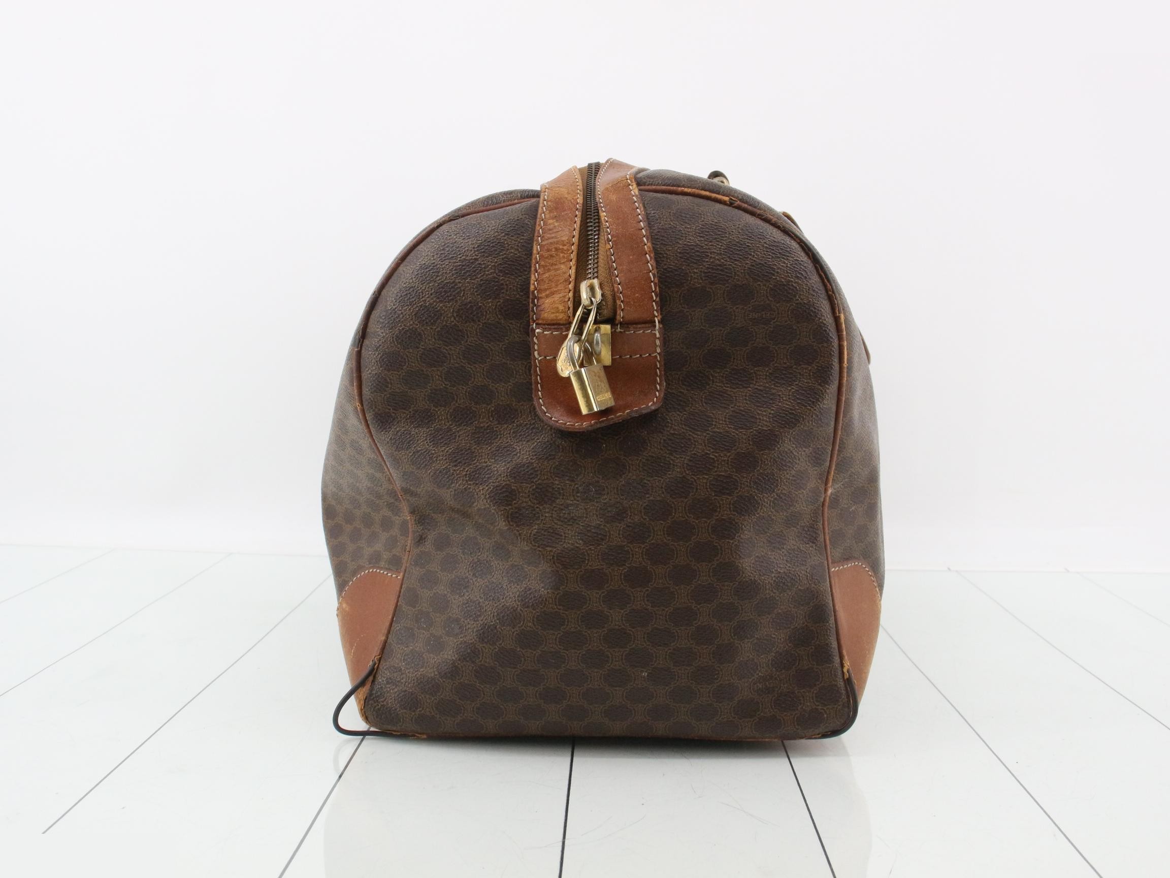 Macadam PVC Boston Bag, Brown — view 4