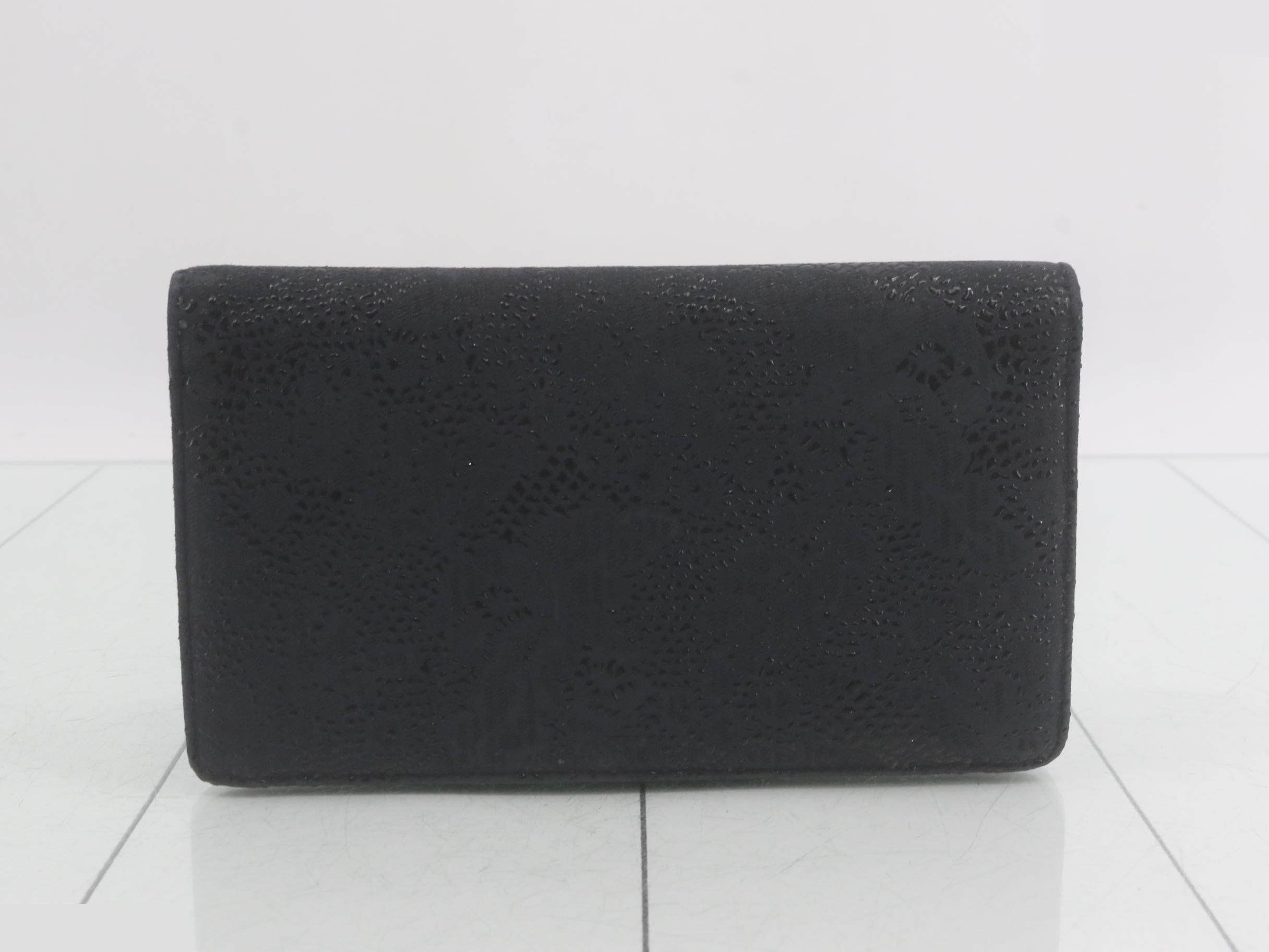 Filigree Long Wallet, Caviar Leather, Blue, Silver Hardware — view 2