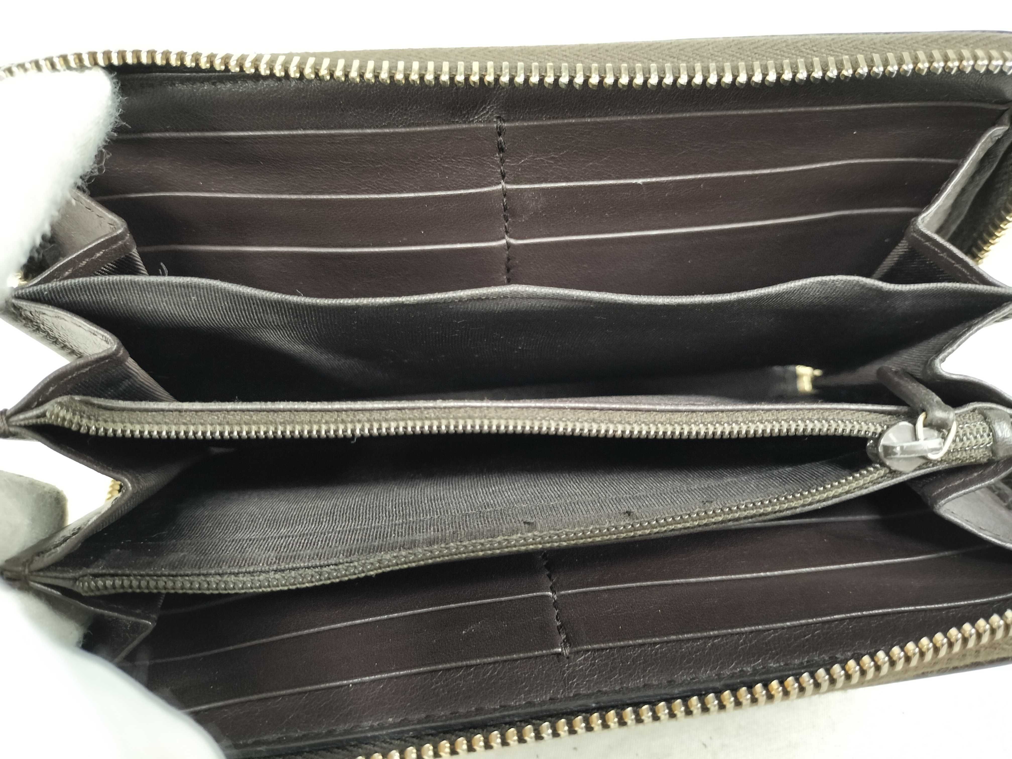 GG Canvas Round Zip Wallet 308012 with Gold Hardware — view 13