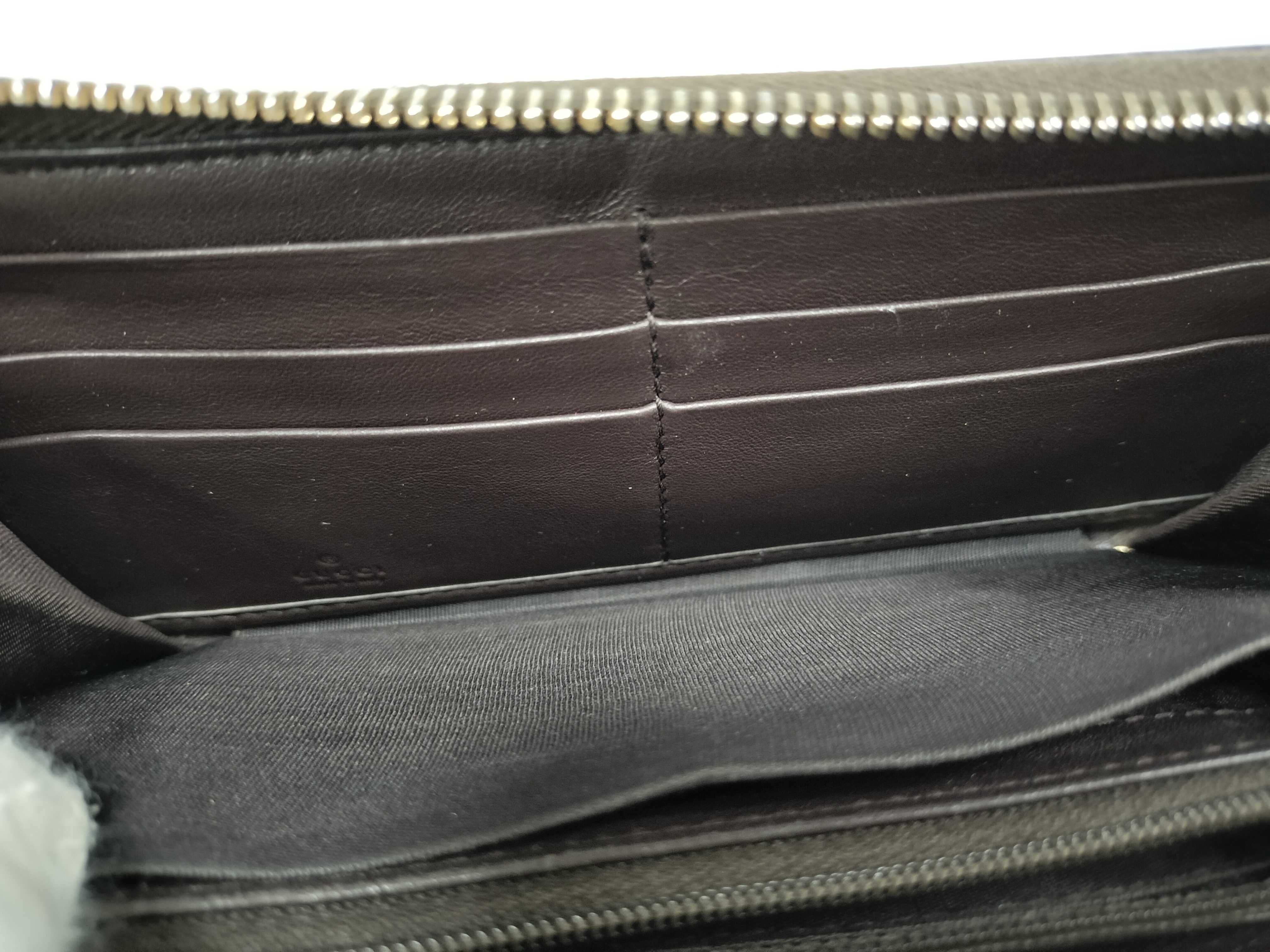 GG Canvas Round Zip Wallet 308012 with Gold Hardware — view 14