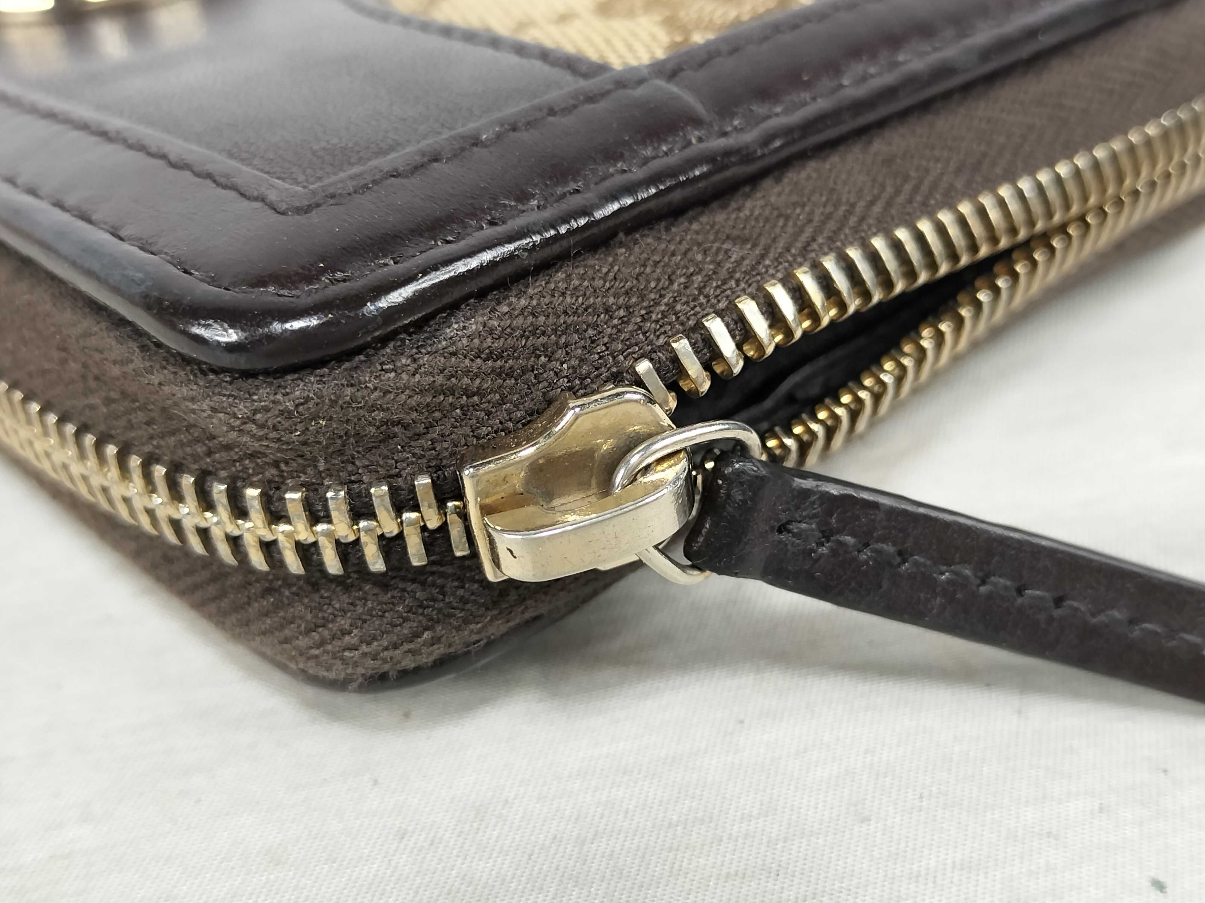GG Canvas Round Zip Wallet 308012 with Gold Hardware — view 7