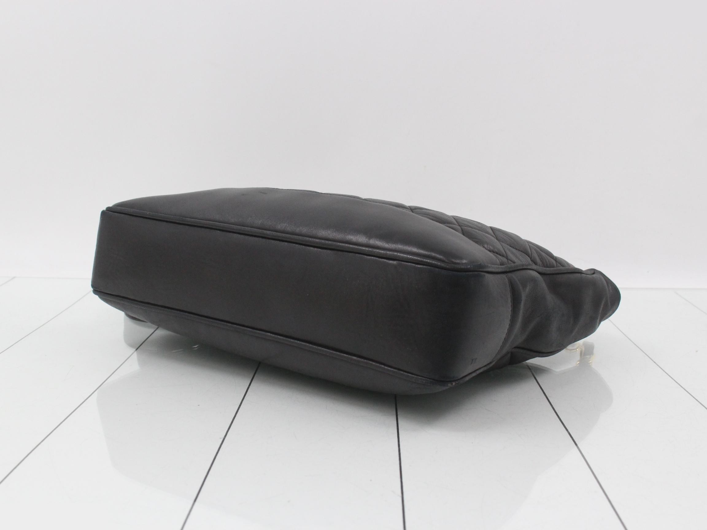 Matelassé lambskin chain bag, black, with ball charm and seal. — view 6