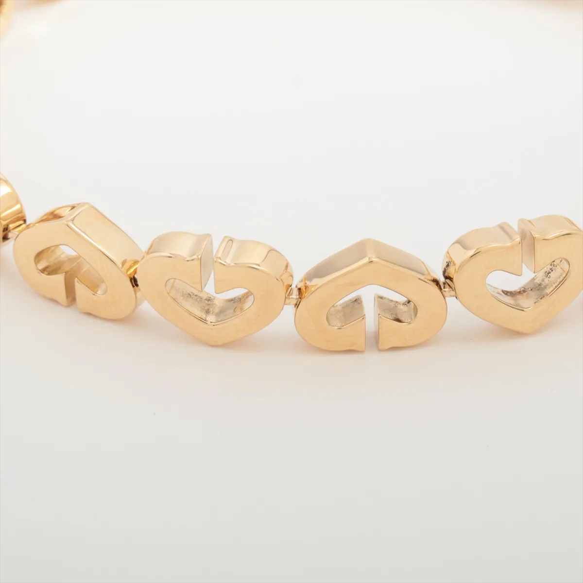 C Heart Bracelet 750(YG) 30.1g Engraving is starting to fade, serial stamp is unclear — view 2