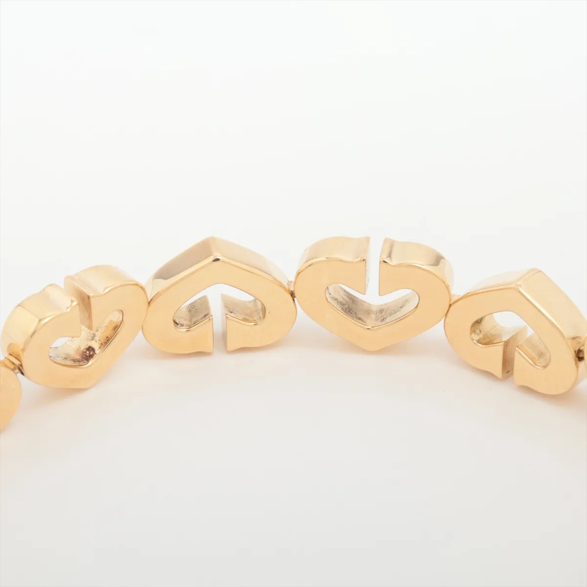 C Heart Bracelet 750(YG) 30.1g Engraving is starting to fade, serial stamp is unclear — view 3