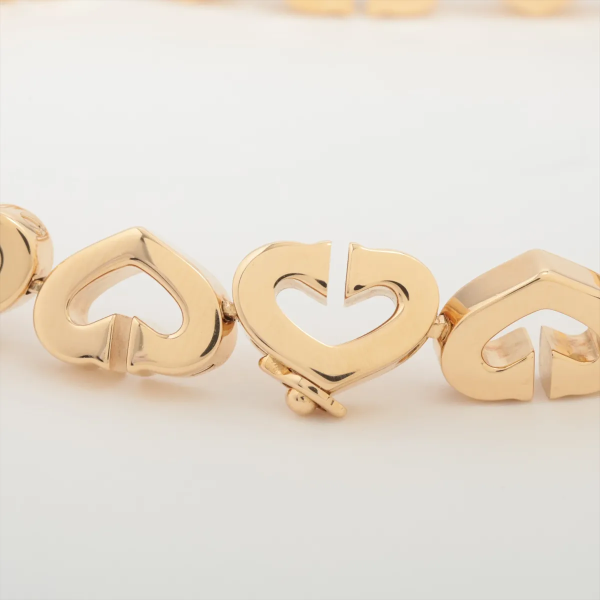 C Heart Bracelet 750(YG) 30.1g Engraving is starting to fade, serial stamp is unclear — view 4
