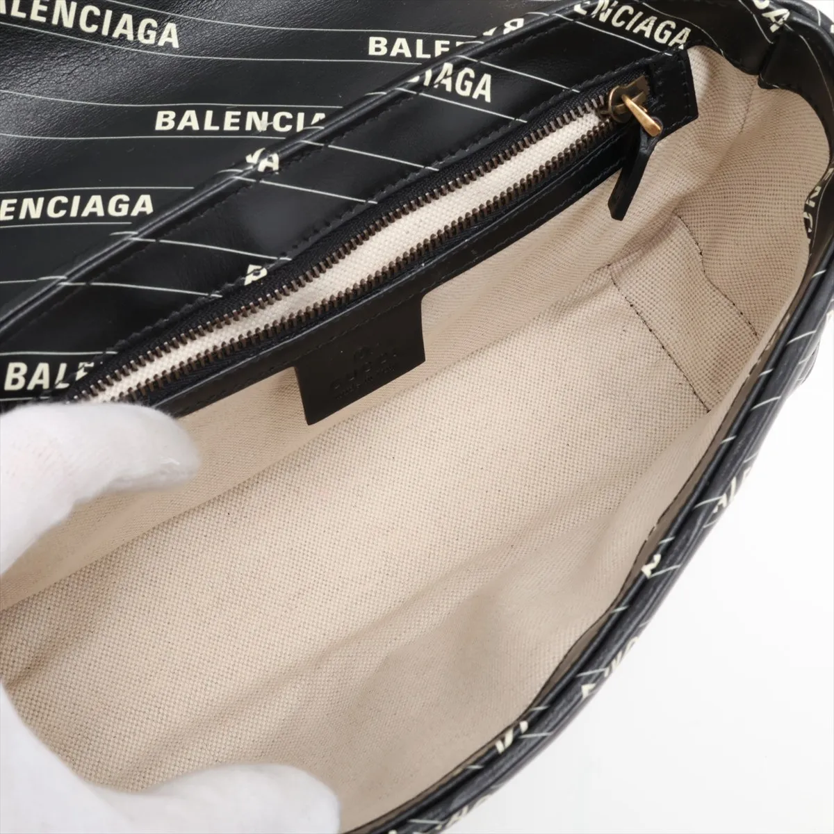 x Balenciaga GG Marmont Leather Chain Shoulder Bag, Black, 443497 — view 6