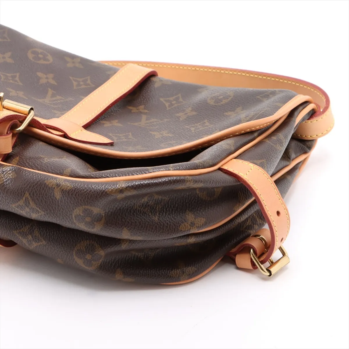Monogram Saumur 30 M42256 AR0921 Brown Aftermarket Vachetta Leather — view 3