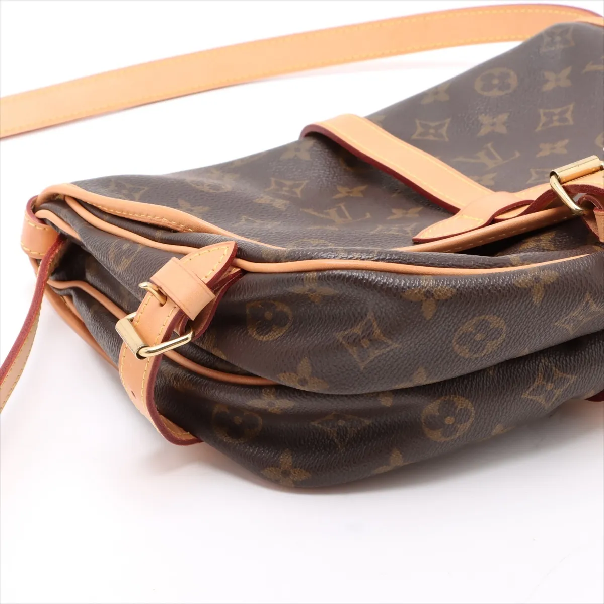 Monogram Saumur 30 M42256 AR0921 Brown Aftermarket Vachetta Leather — view 4