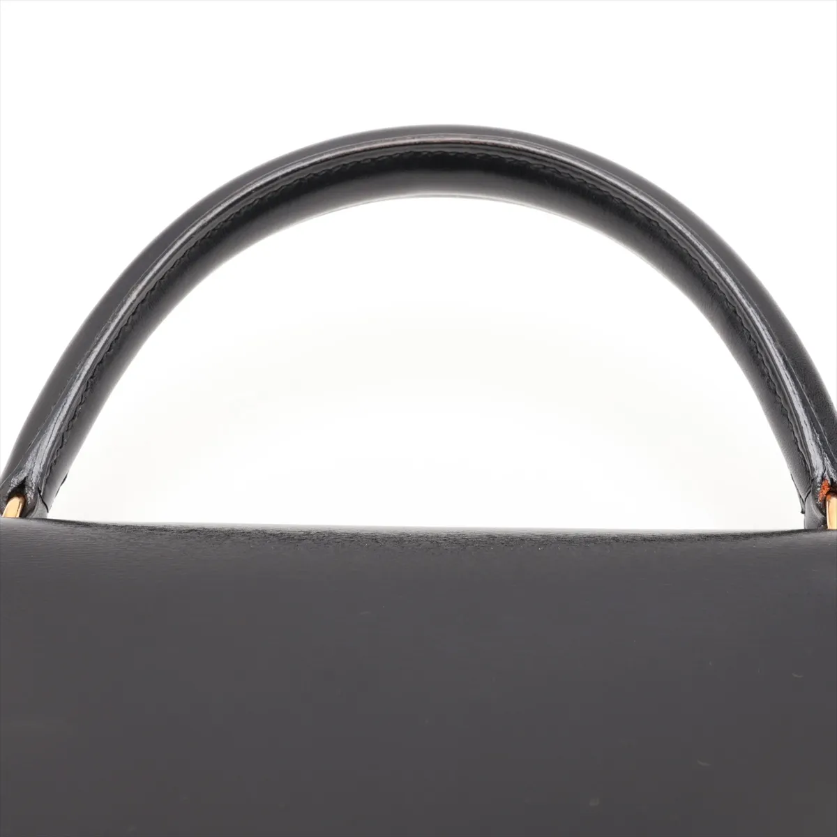[Individually packaged] Hermes Kelly 28 Letournée Box Calf Black Gold Hardware T: 1990 — view 6