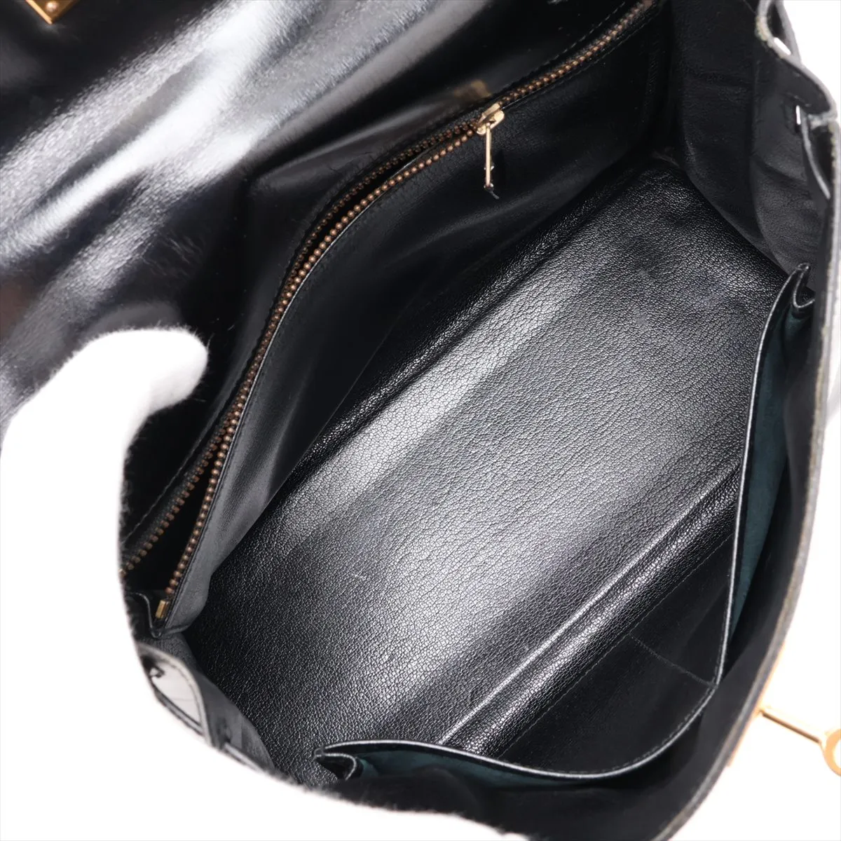 [Individually packaged] Hermes Kelly 28 Letournée Box Calf Black Gold Hardware T: 1990 — view 8
