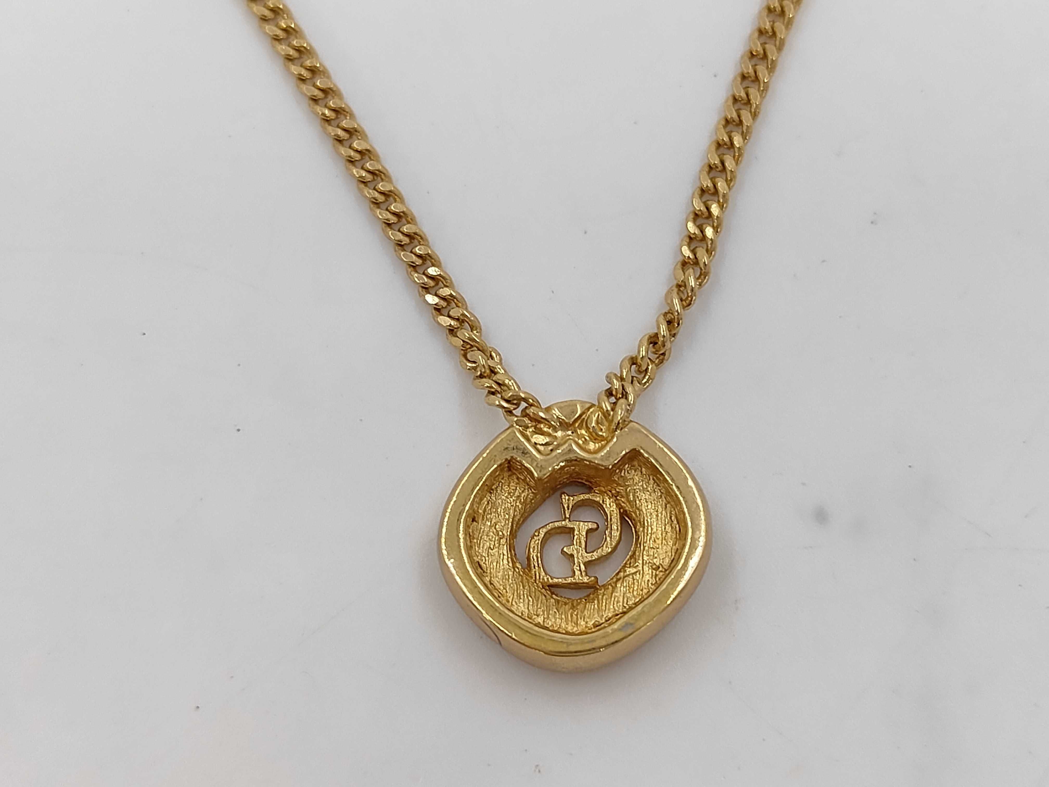 CD Rhinestone GP Necklace — view 2