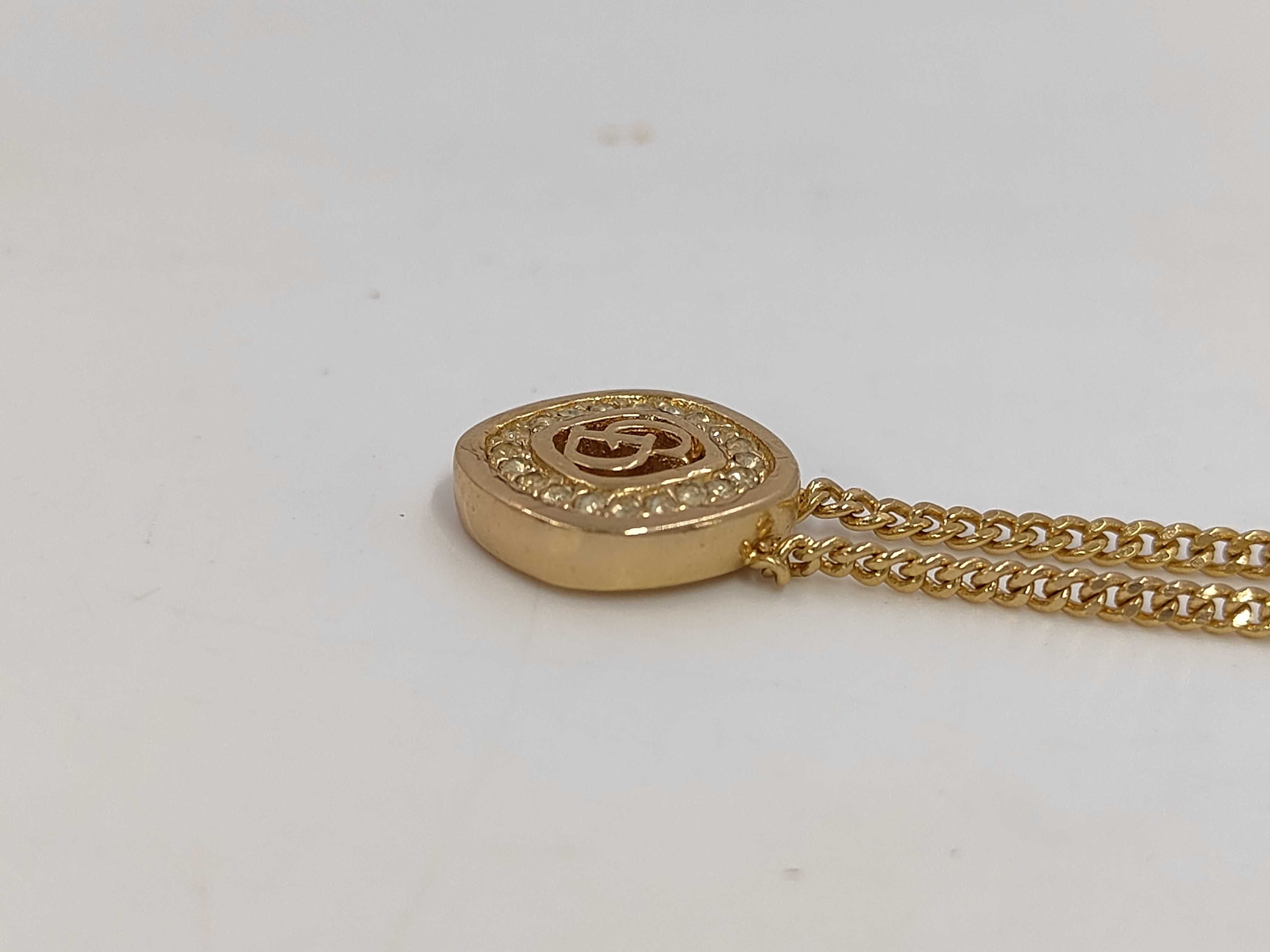 CD Rhinestone GP Necklace — view 5