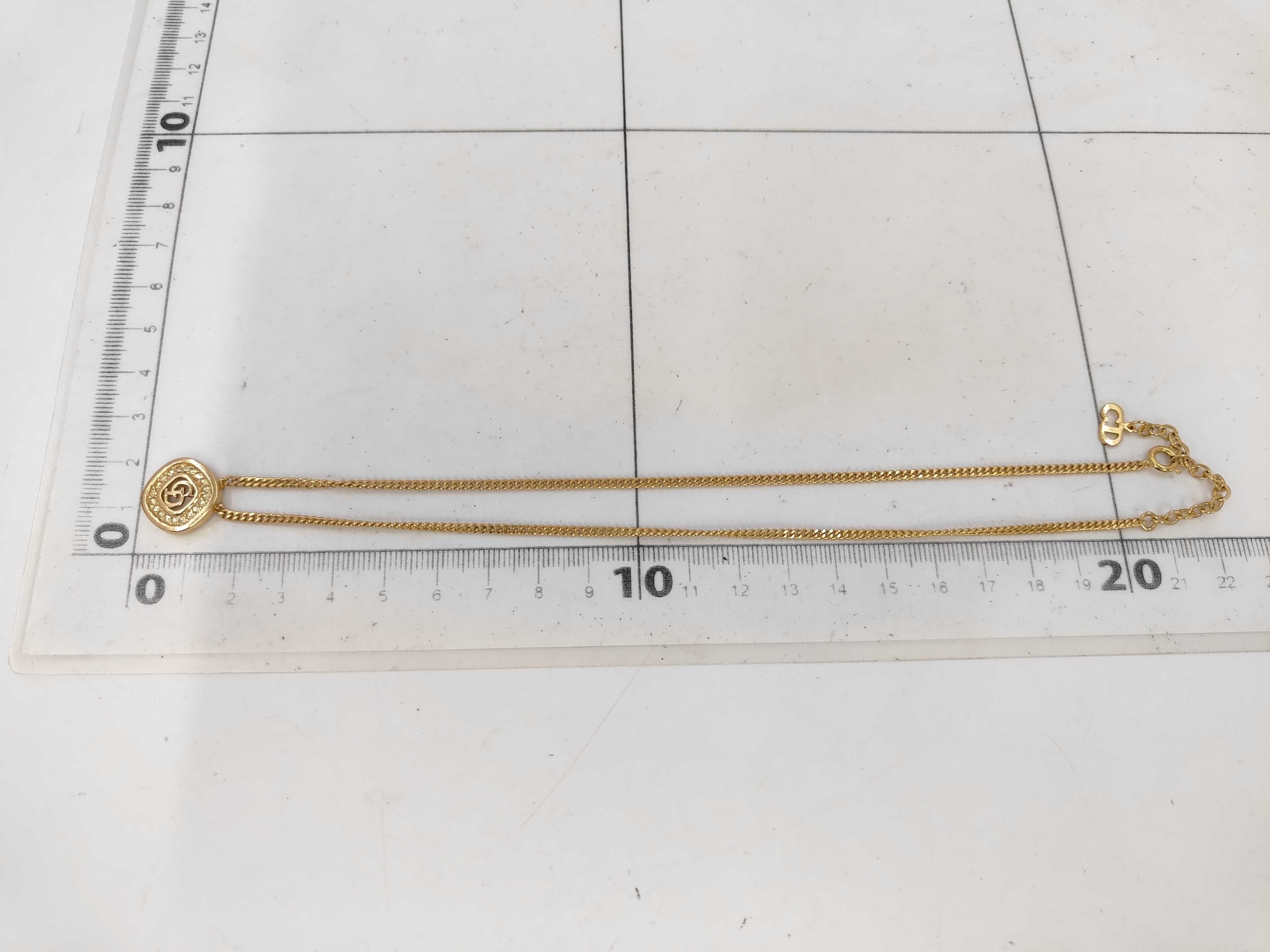 CD Rhinestone GP Necklace — view 6