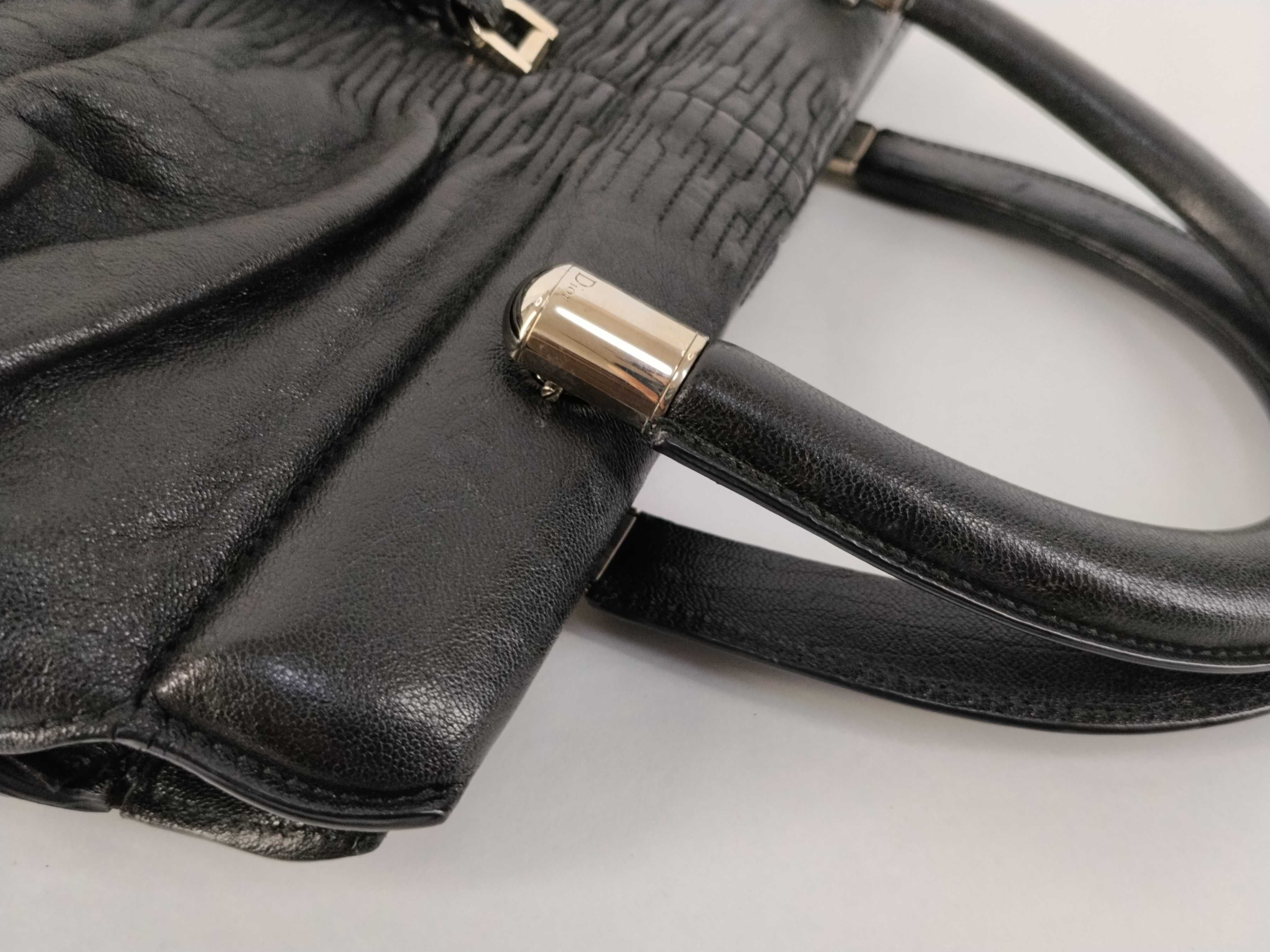 Karenina Galliano era lambskin gathered CD hardware black handbag — view 5