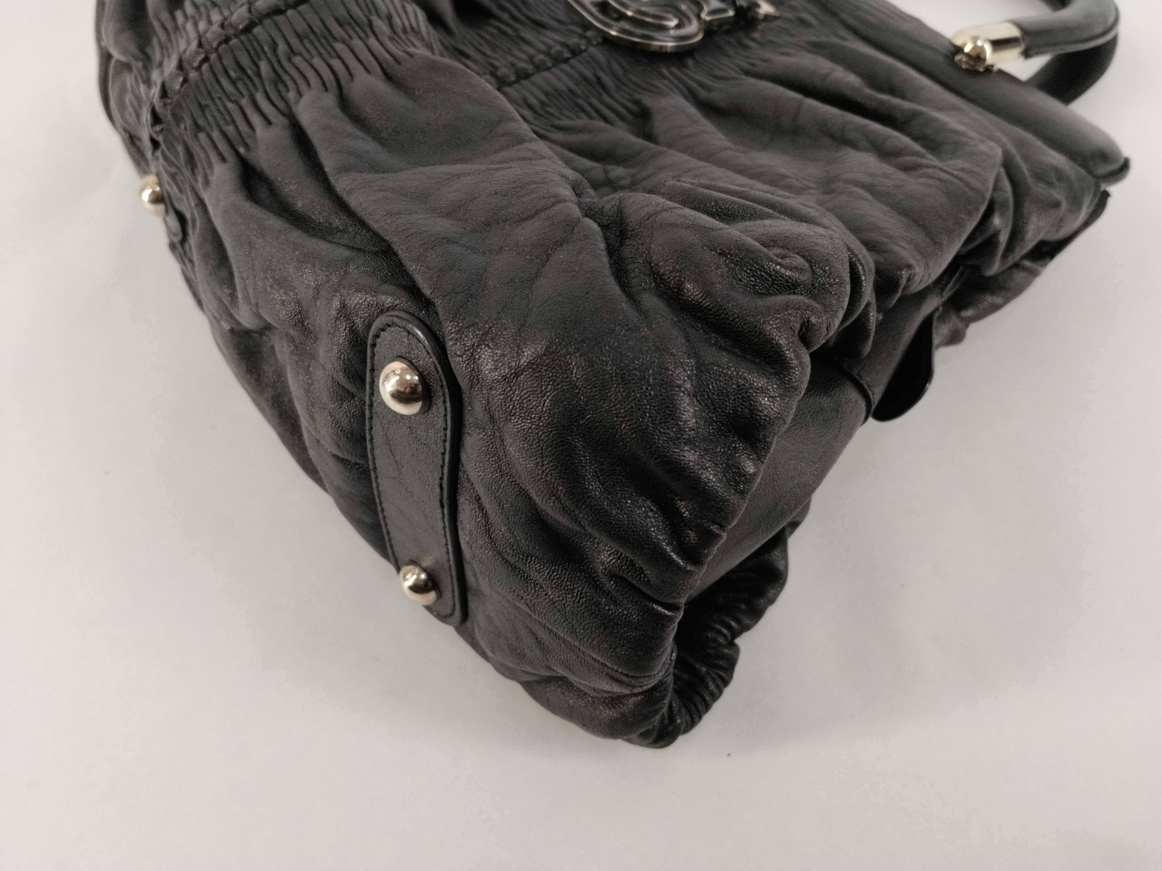 Karenina Galliano era lambskin gathered CD hardware black handbag — view 6
