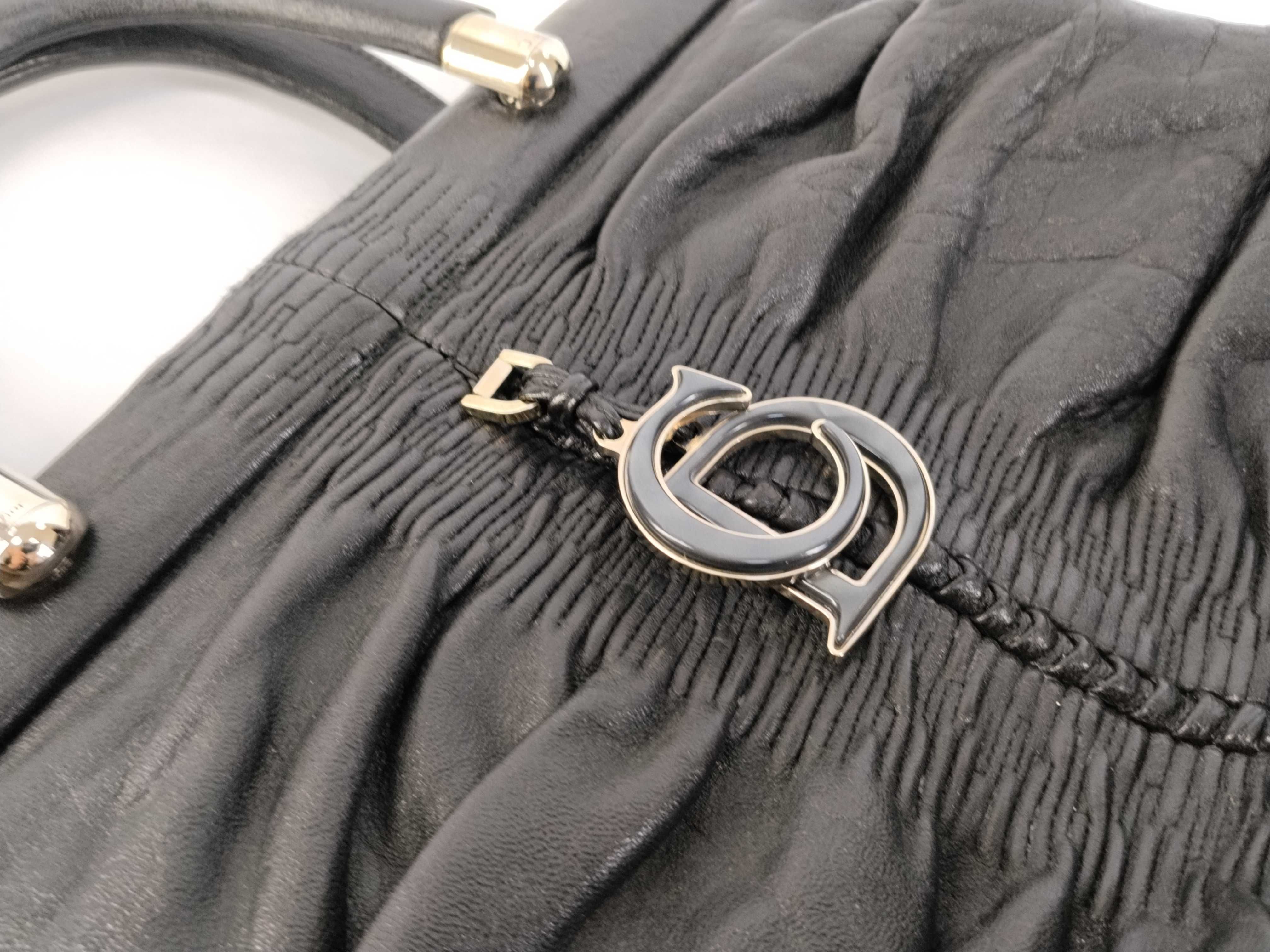 Karenina Galliano era lambskin gathered CD hardware black handbag — view 8