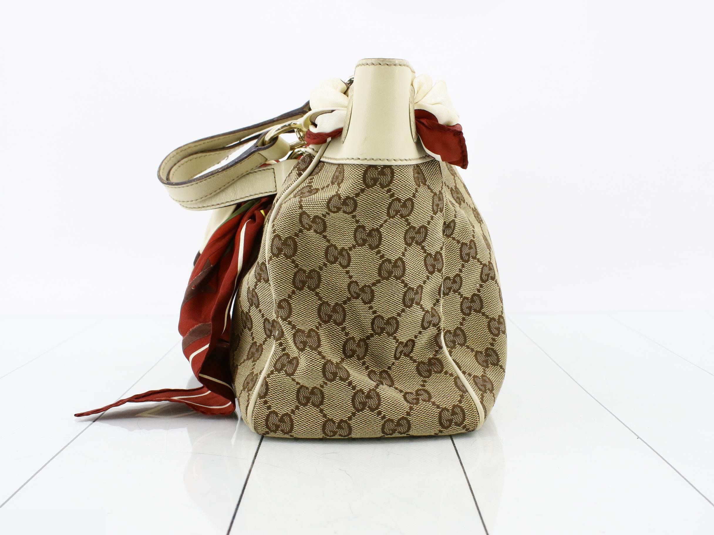 GG Canvas Scarf Shoulder Bag — view 3
