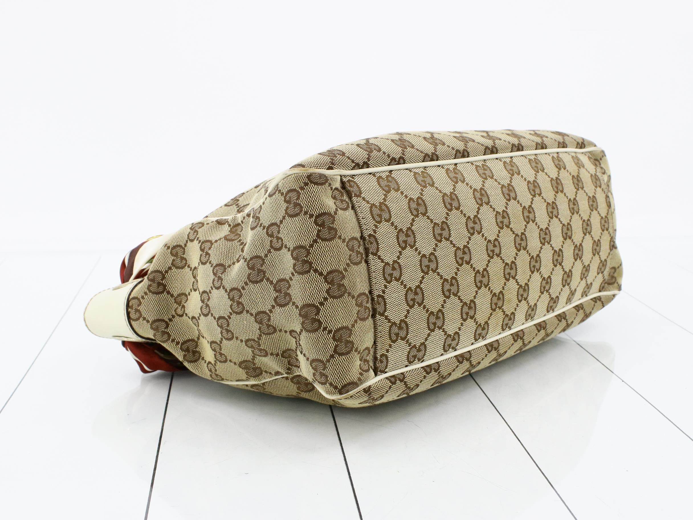 GG Canvas Scarf Shoulder Bag — view 5