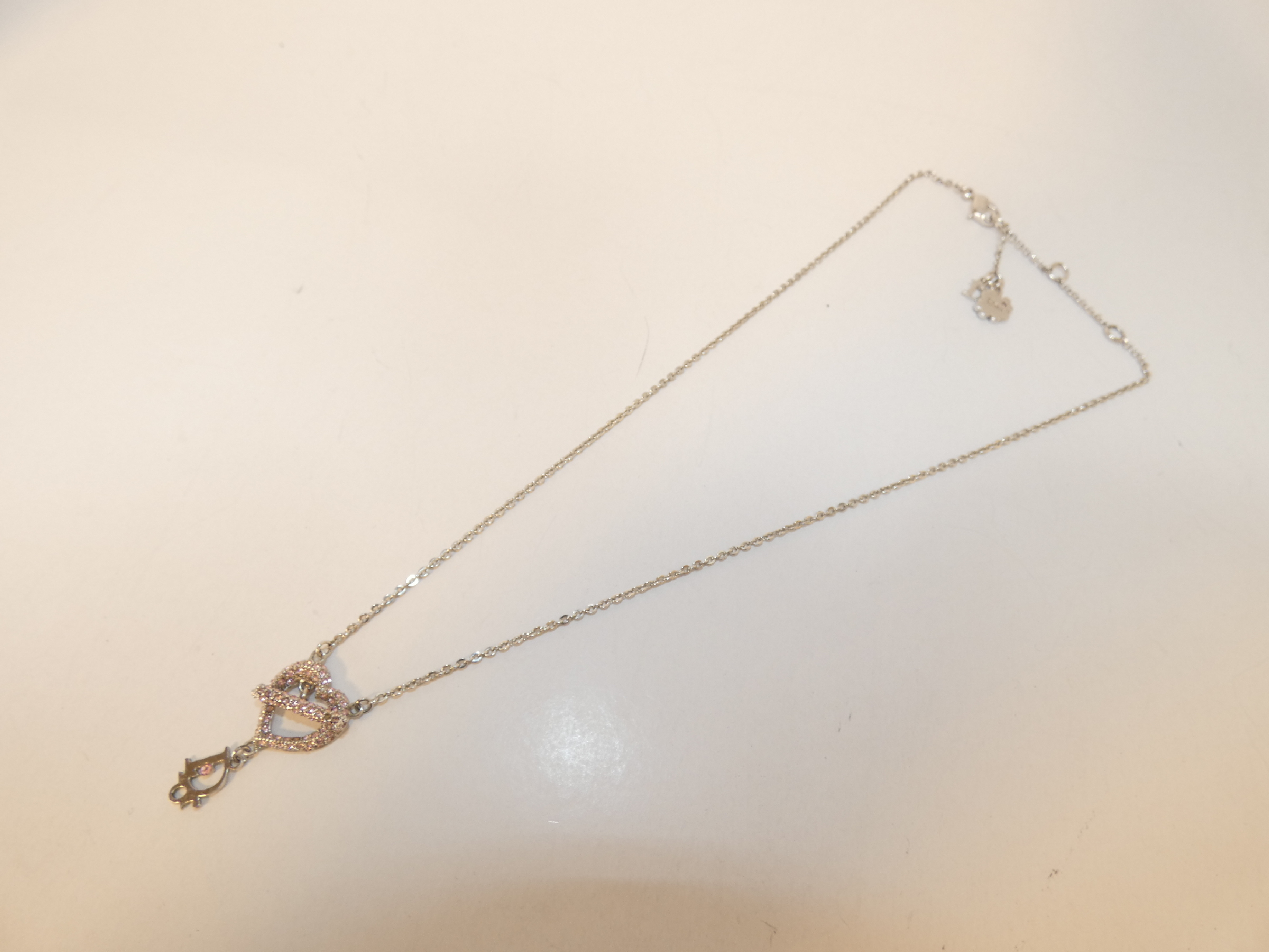 Trotter Rhinestone Heart Necklace — view 4