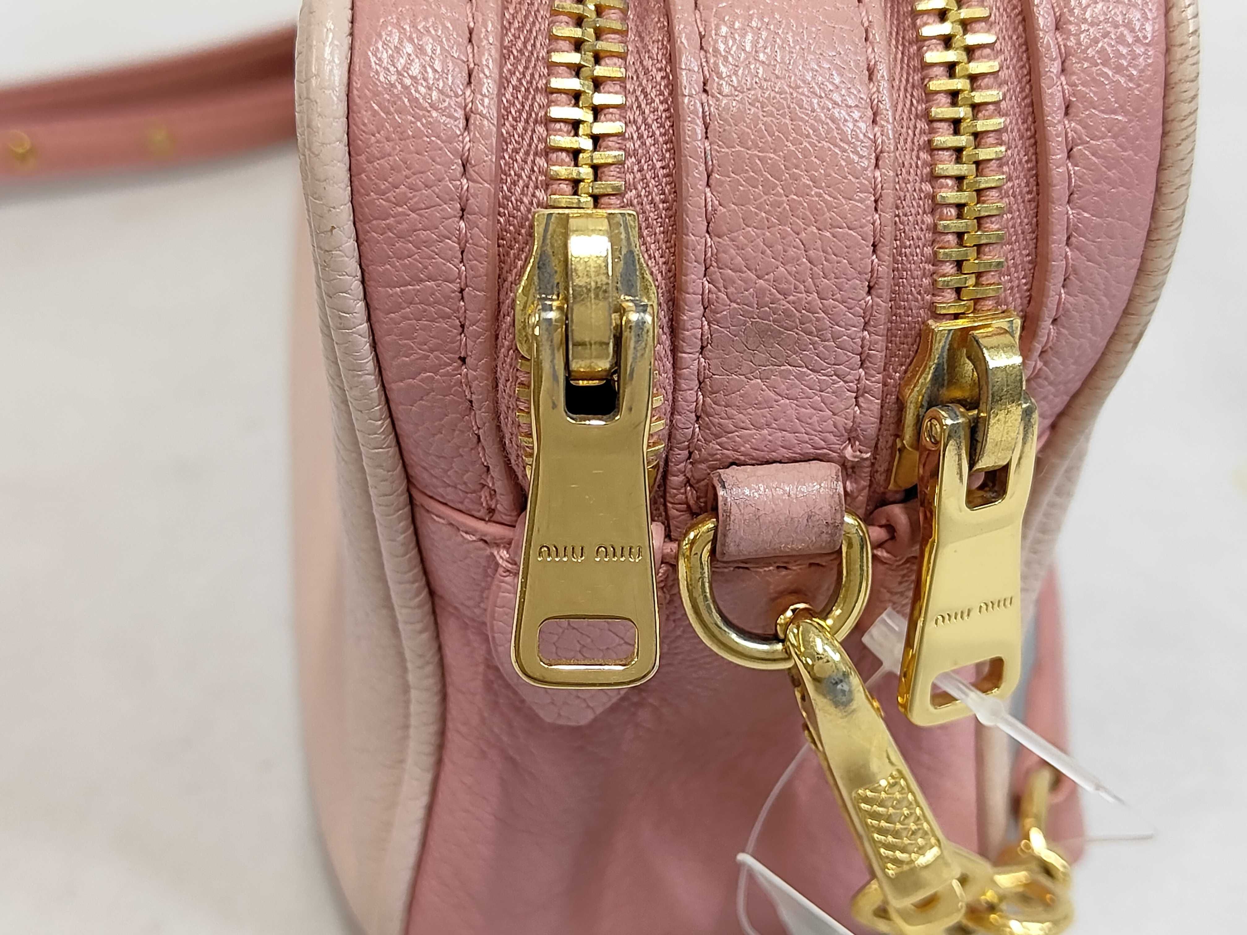 Leather Bicolor Double Zip Camera Bag Shoulder Bag — view 8