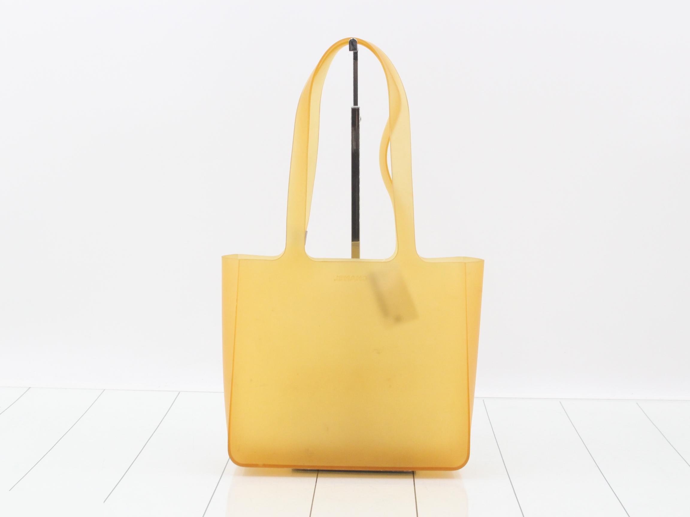 Rubber Tote Bag, Yellow — view 2