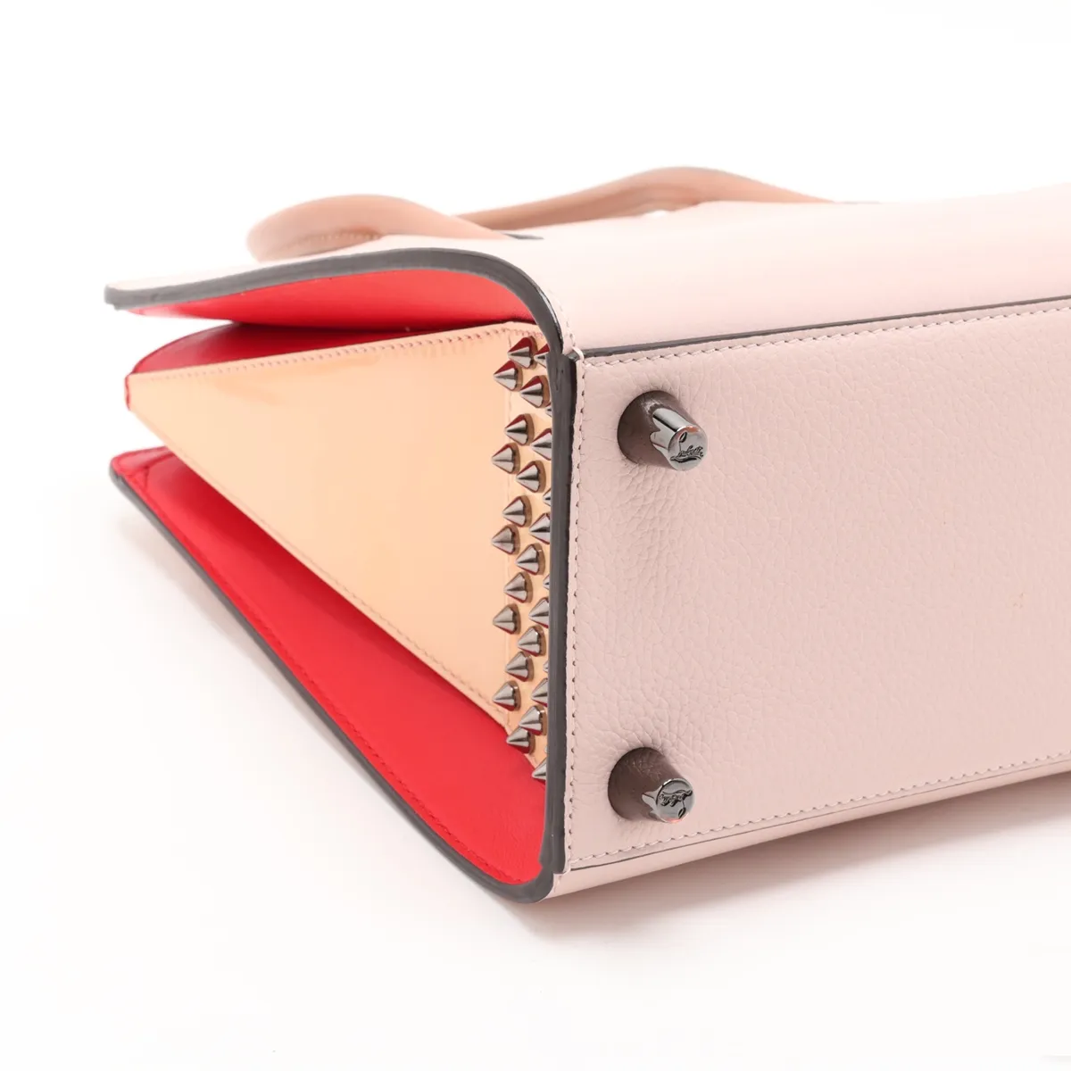 Paloma Mini Leather 2-Way Handbag, Pink — view 4