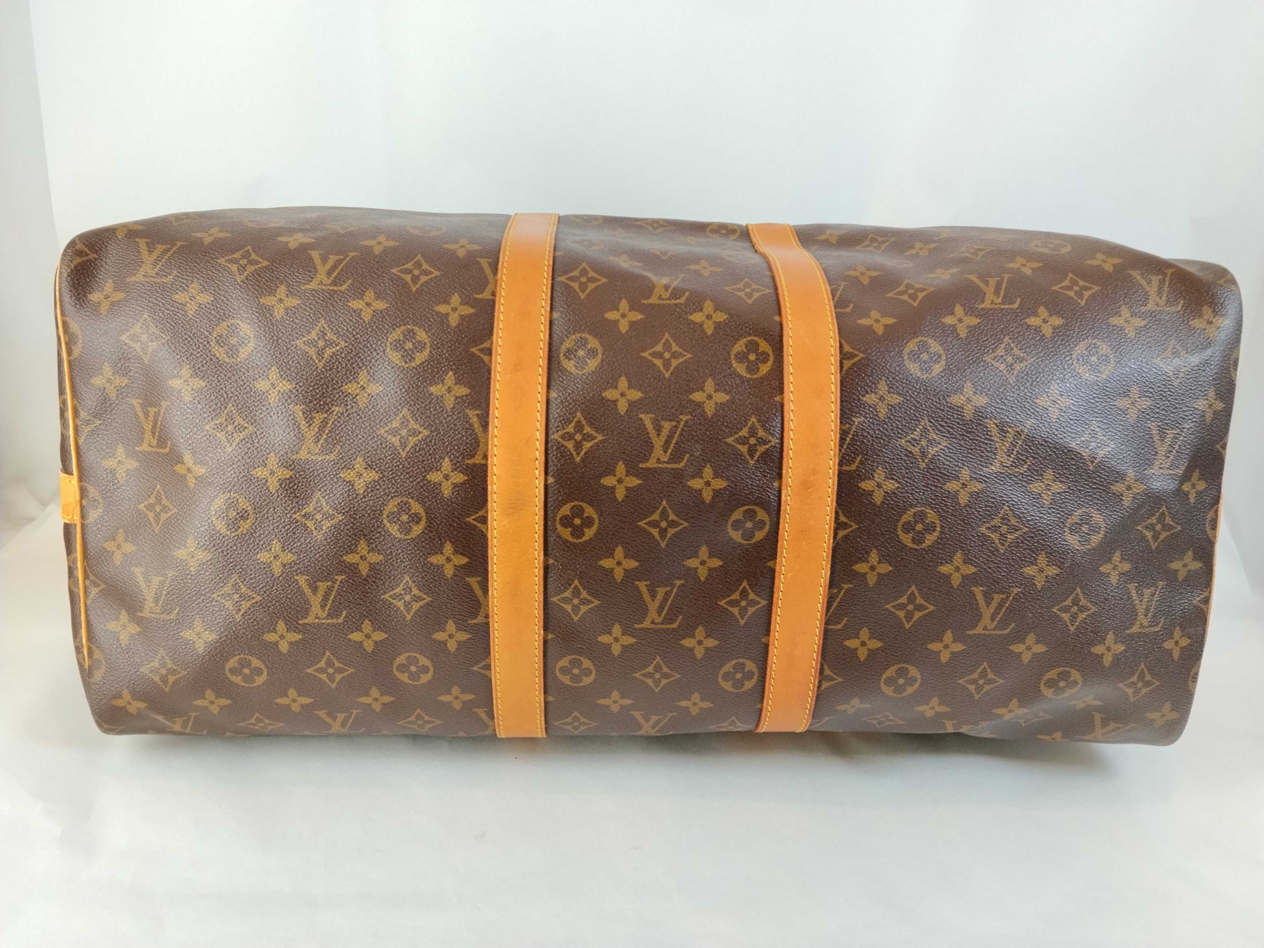 Monogram Keepall Bandoulière 55 M41414 TH0934 Brown Boston Bag — view 10