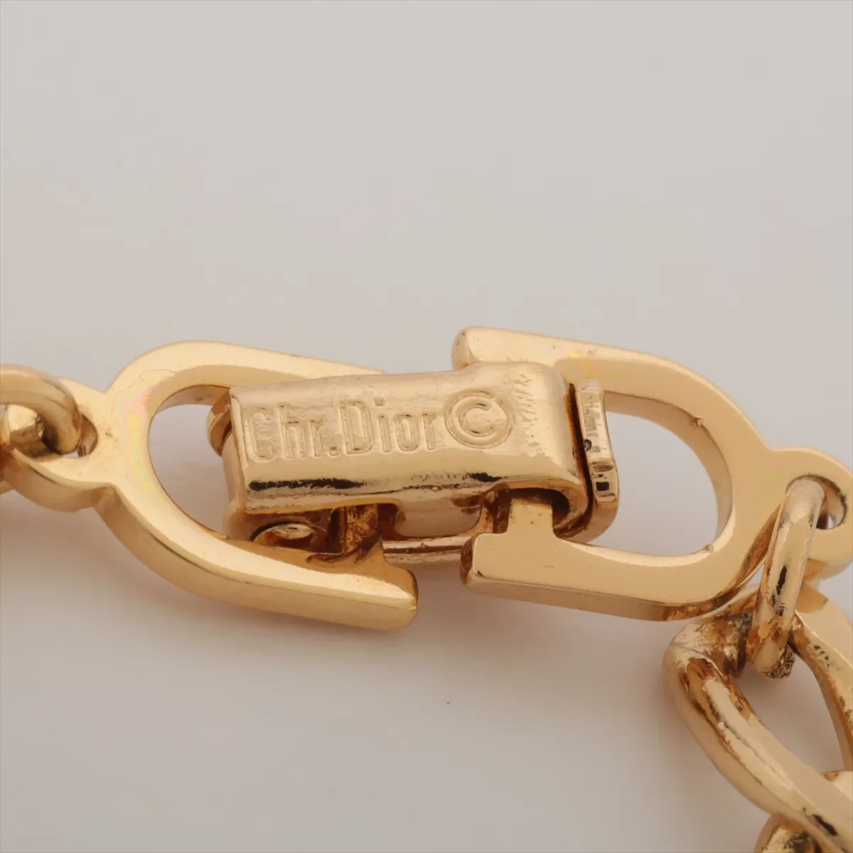 bracelet, GP x rhinestones, gold, — view 5